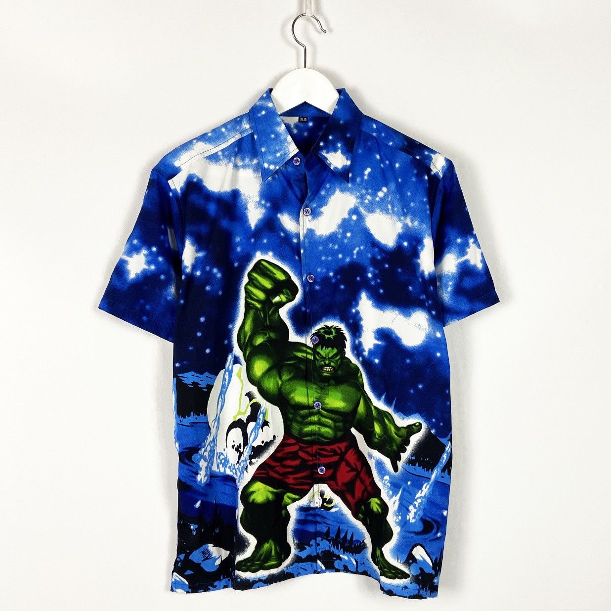 Marvel Comics Vintage 90s Hulk Marvel Comics button hawaiian shirt rare Size US M / EU 48-50 / 2 - 1 Thumbnail