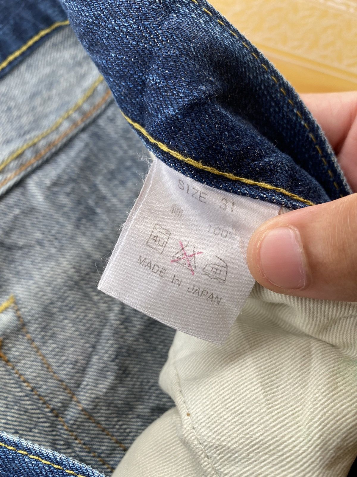 KOJIMA GENES KOJIMA GENES SELVEDGE JAPAN DISTRESSED CUT LEG DENIM JEANS Size US 30 / EU 46 - 8 Thumbnail