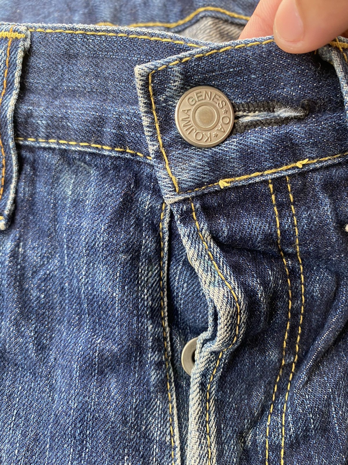 KOJIMA GENES KOJIMA GENES SELVEDGE JAPAN DISTRESSED CUT LEG DENIM JEANS Size US 30 / EU 46 - 10 Thumbnail