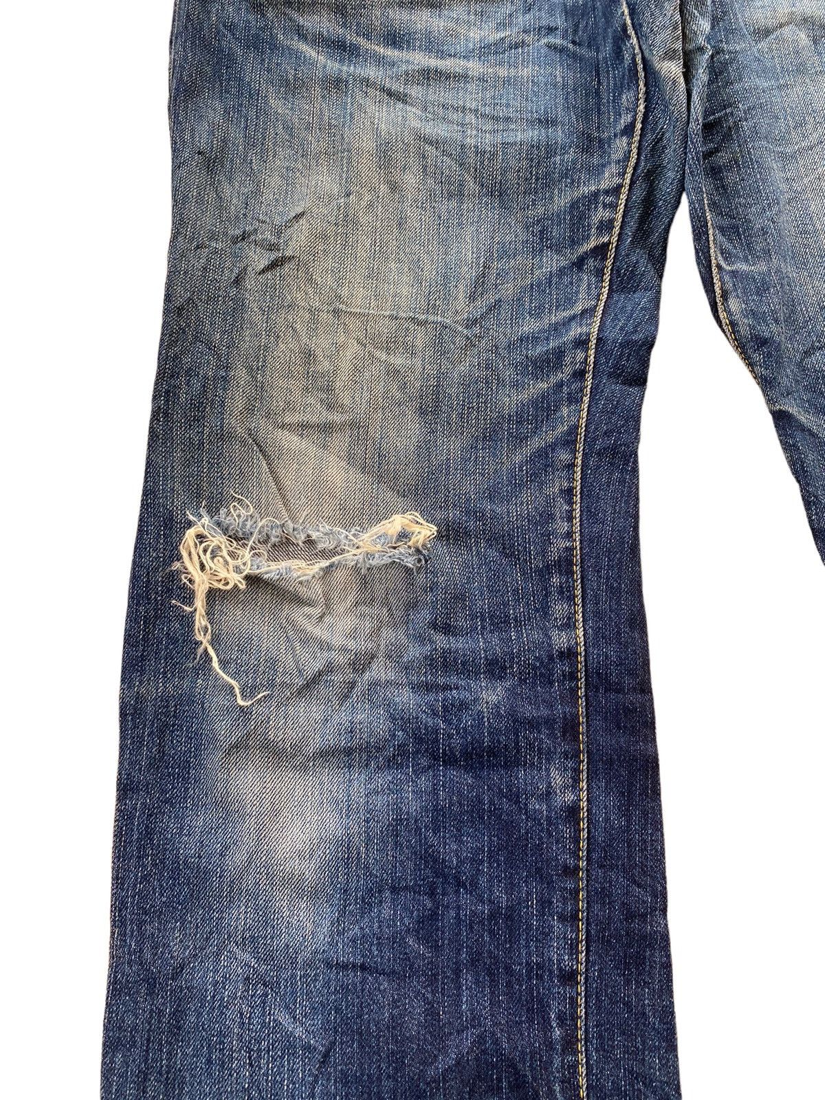 KOJIMA GENES KOJIMA GENES SELVEDGE JAPAN DISTRESSED CUT LEG DENIM JEANS Size US 30 / EU 46 - 6 Thumbnail