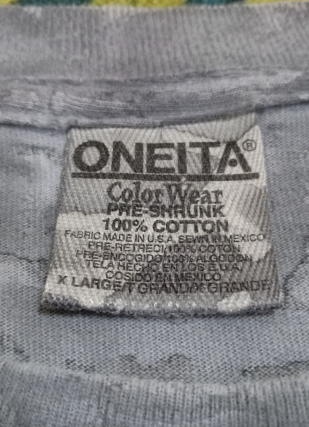 Vintage Vintage Oneita Grey T-shirt Size US XL / EU 56 / 4 - 7 Thumbnail