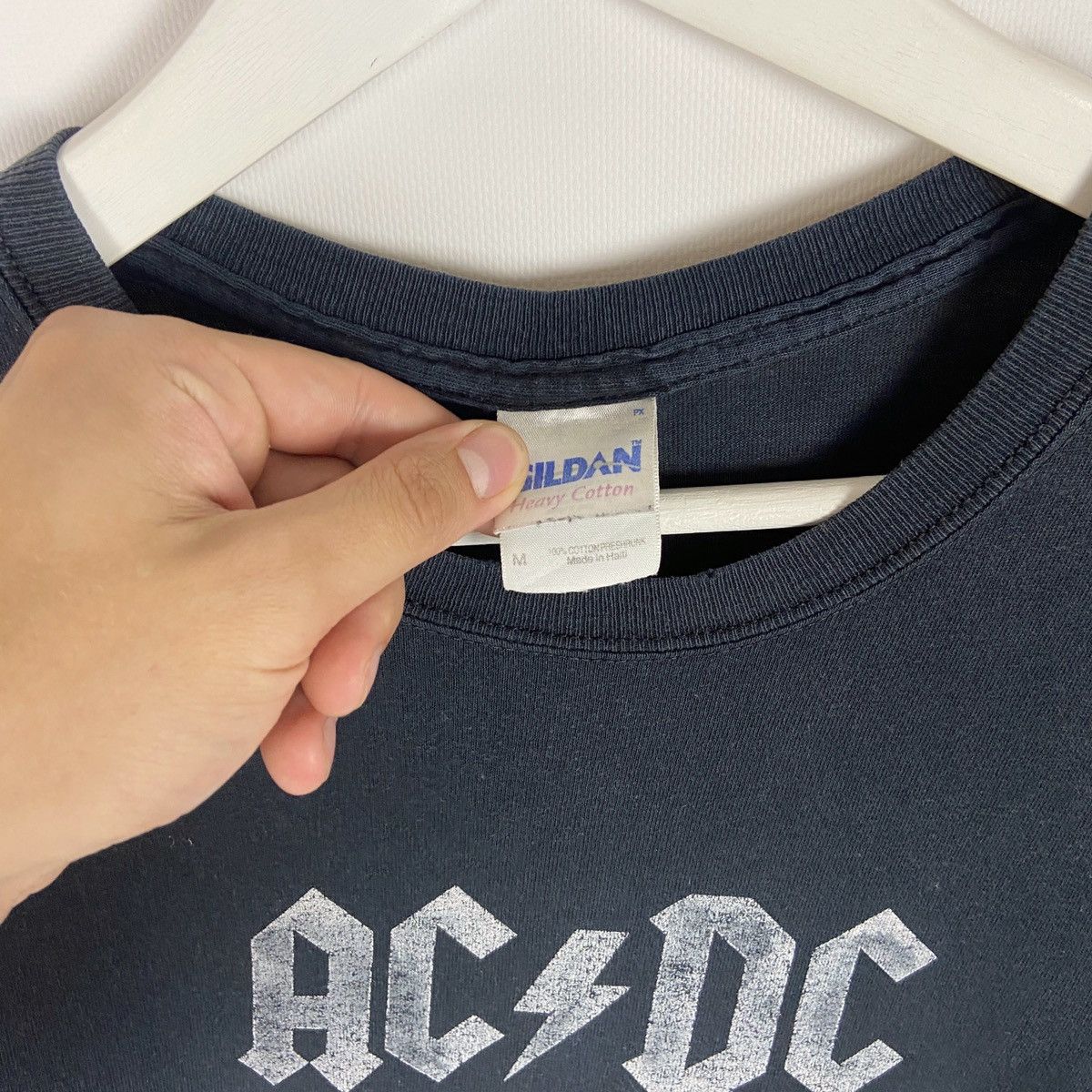 Vintage Vintage 00s Distressed AC/DC Rock & Roll train rock band tee Size US L / EU 52-54 / 3 - 6 Thumbnail
