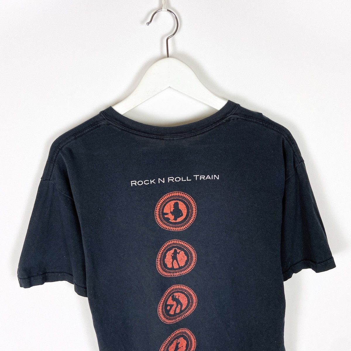 Vintage Vintage 00s Distressed AC/DC Rock & Roll train rock band tee Size US L / EU 52-54 / 3 - 4 Thumbnail