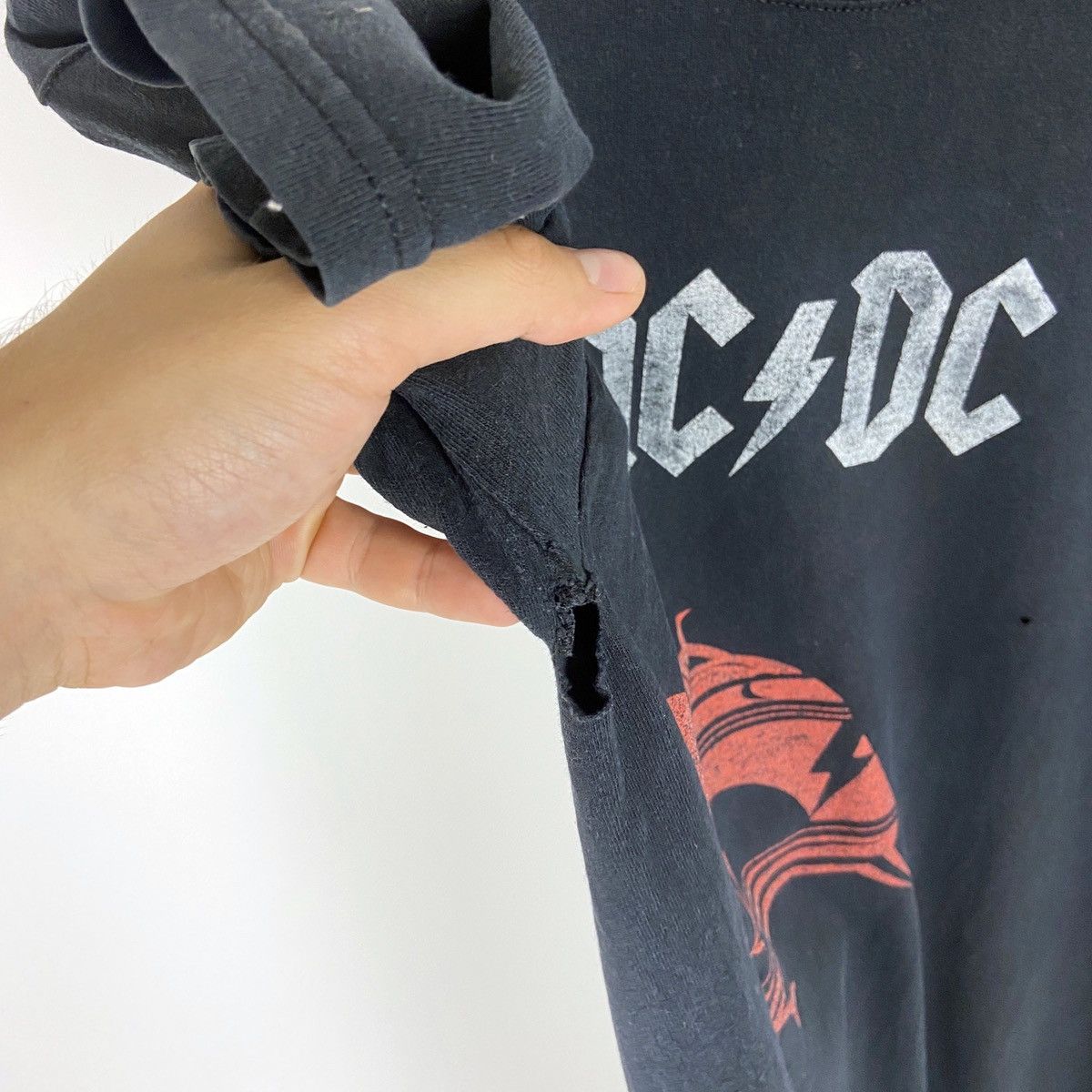 Vintage Vintage 00s Distressed AC/DC Rock & Roll train rock band tee Size US L / EU 52-54 / 3 - 11 Thumbnail