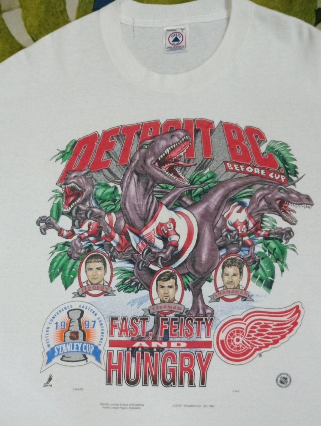 NHL × Vintage Vintage 90s NHL Detroit Red Wings T-shirt Size US L / EU 52-54 / 3 - 3 Thumbnail
