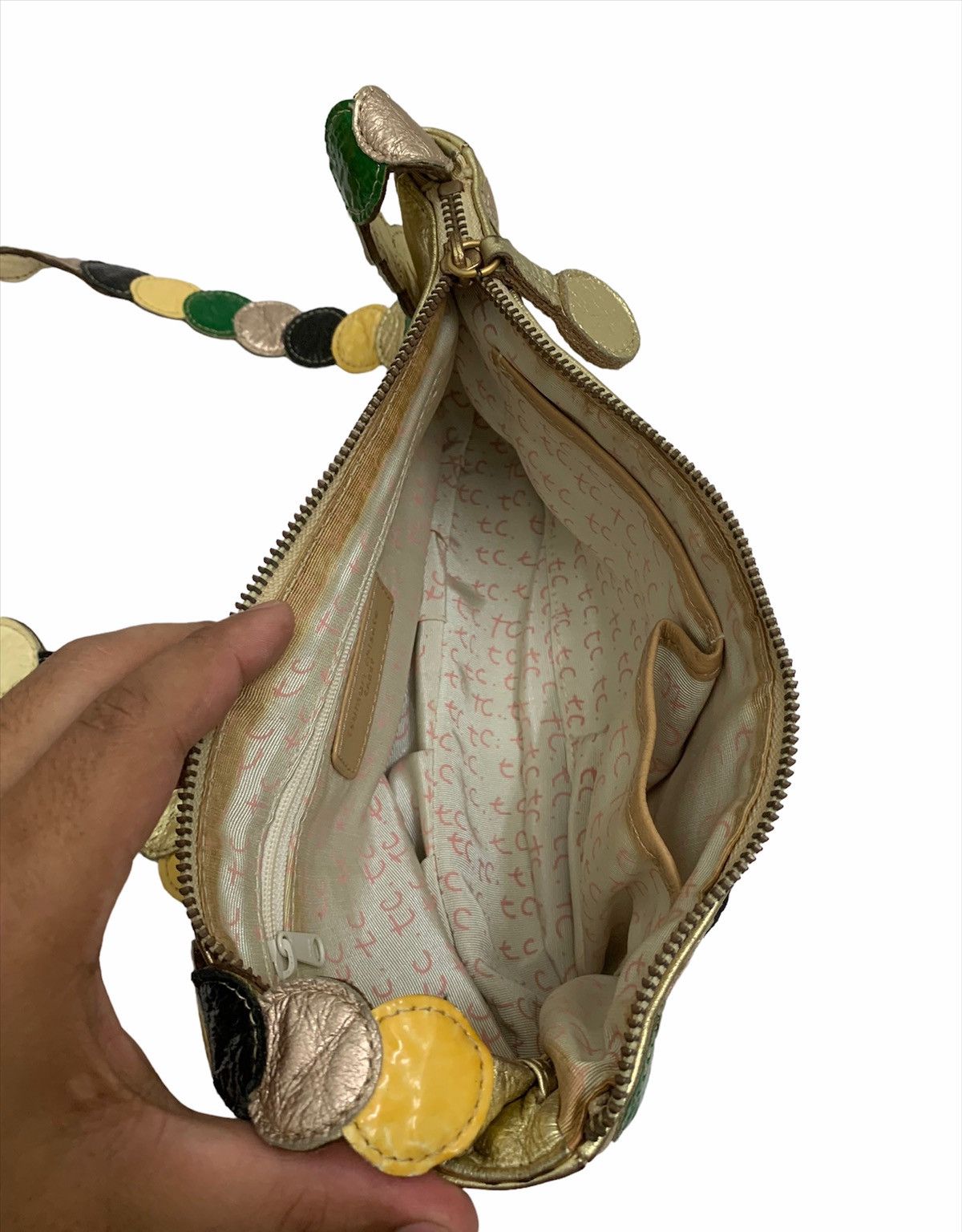 Genuine Leather × Issey Miyake × Issey Miyake Bao Bao 🇯🇵Vintage 90s Tsumori Chisato Carry Leather Small Bag/Handbag Size ONE SIZE - 5 Thumbnail