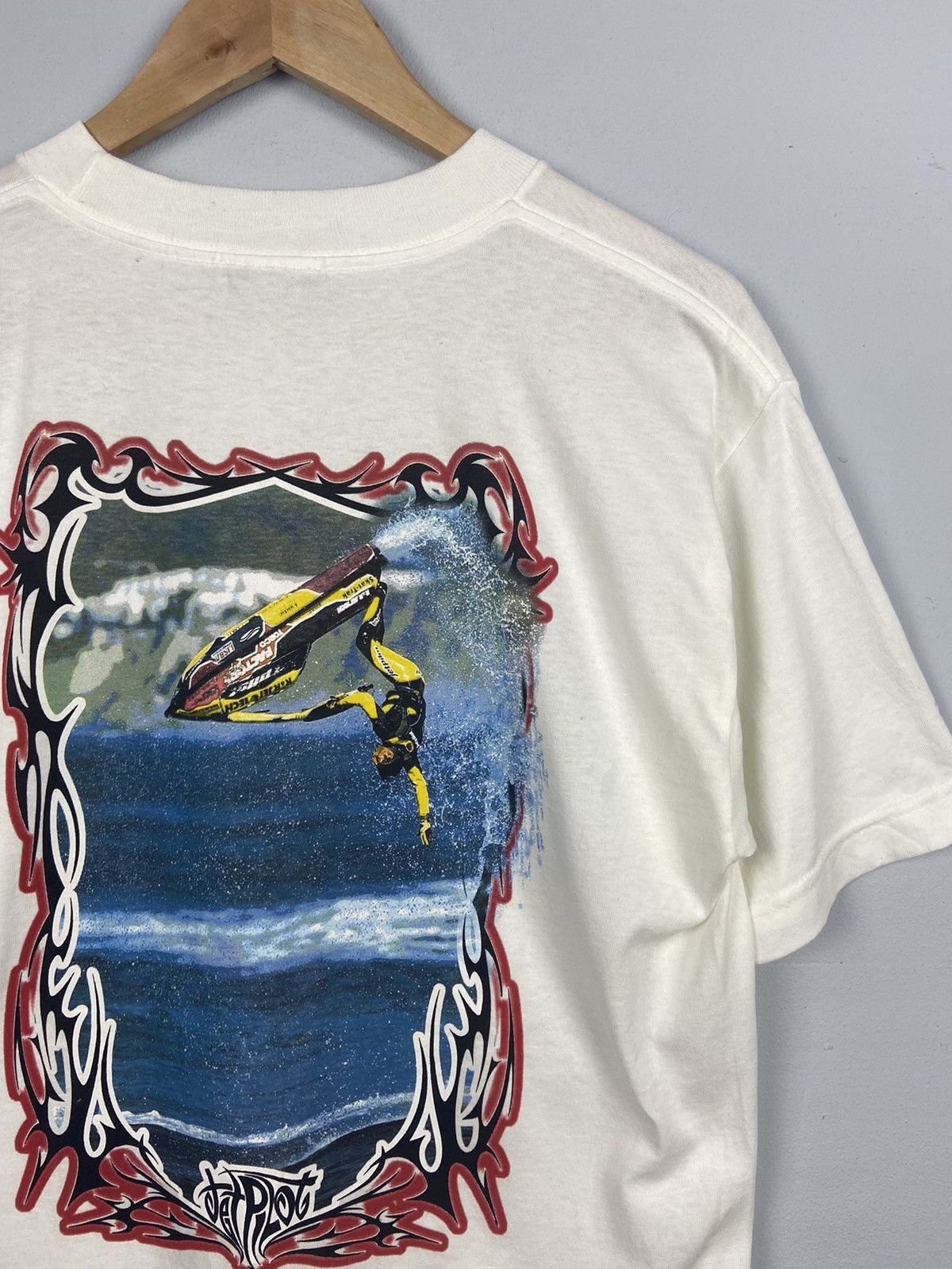 Vintage Vintage 1990s Jet Pilot Surf Surfing Wake Surfboard Tshirt Size US M / EU 48-50 / 2 - 4 Thumbnail