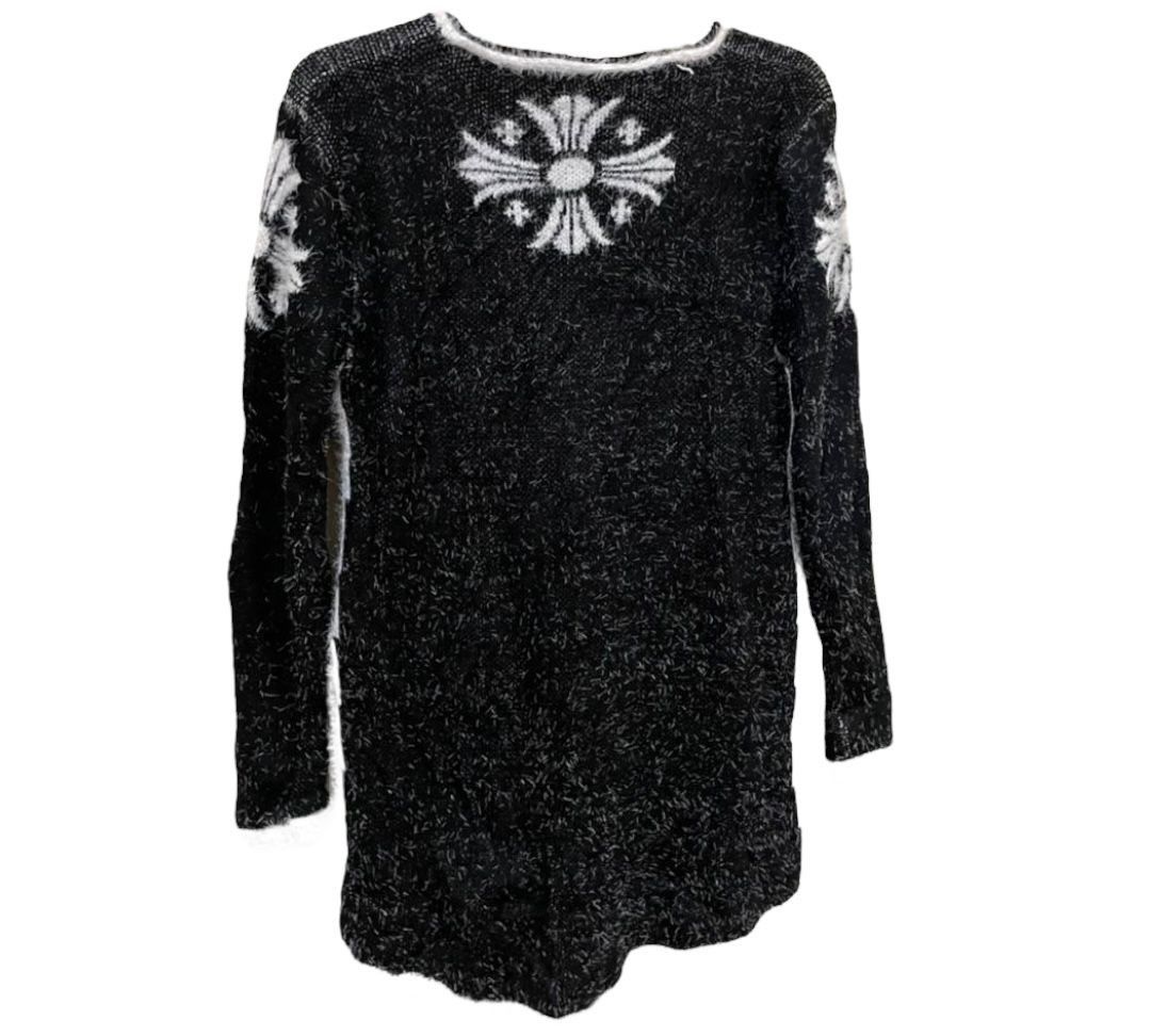 If Six Was Nine × Japanese Brand × Le Grande Bleu (L.G.B.) Japanese Mohair Chrome Heart Inspire Long Sweater Size M / US 6-8 / IT 42-44 - 5 Thumbnail