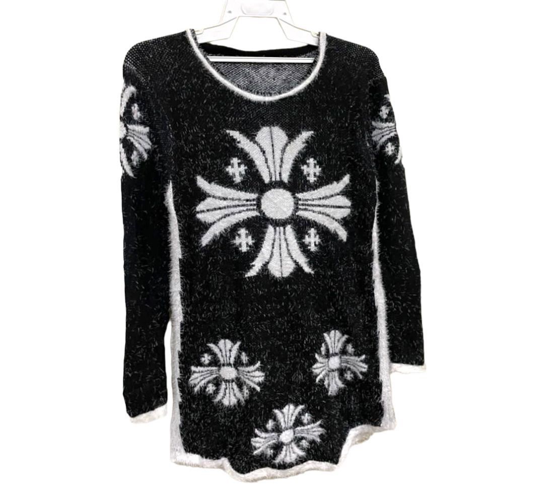 If Six Was Nine × Japanese Brand × Le Grande Bleu (L.G.B.) Japanese Mohair Chrome Heart Inspire Long Sweater Size M / US 6-8 / IT 42-44 - 3 Thumbnail