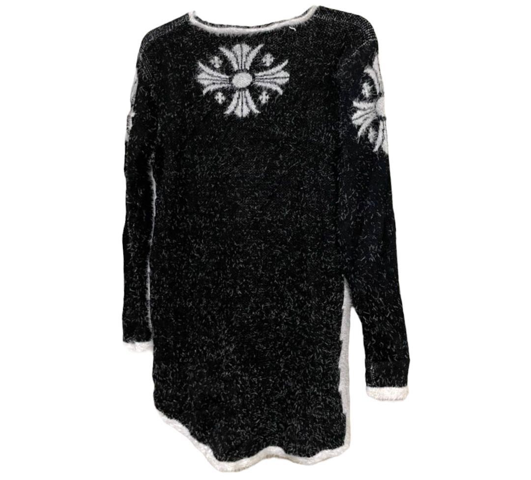 If Six Was Nine × Japanese Brand × Le Grande Bleu (L.G.B.) Japanese Mohair Chrome Heart Inspire Long Sweater Size M / US 6-8 / IT 42-44 - 6 Thumbnail