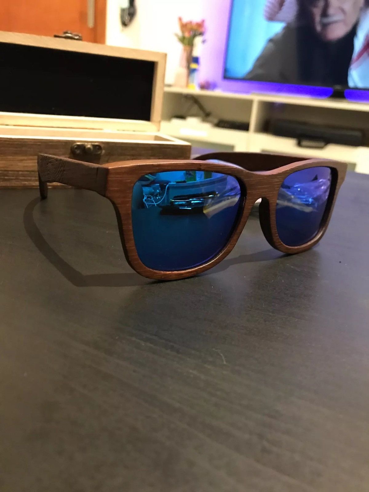 Jewelry Natural Bamboo Wooden Handmade Polarized Sunglasses Size ONE SIZE - 3 Thumbnail