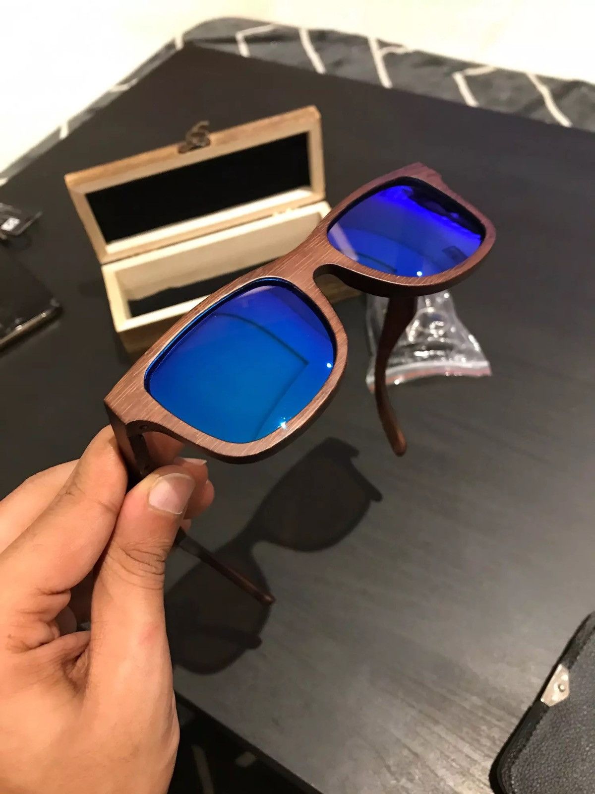 Jewelry Natural Bamboo Wooden Handmade Polarized Sunglasses Size ONE SIZE - 1 Thumbnail