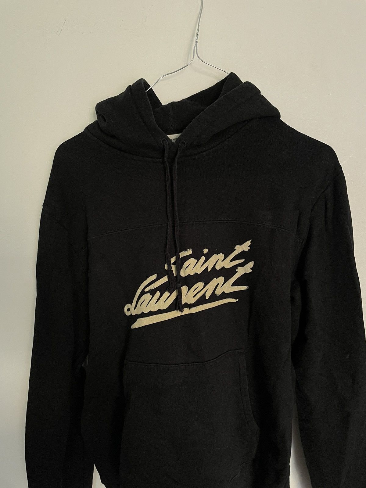 Saint Laurent Logo Print Hoodie