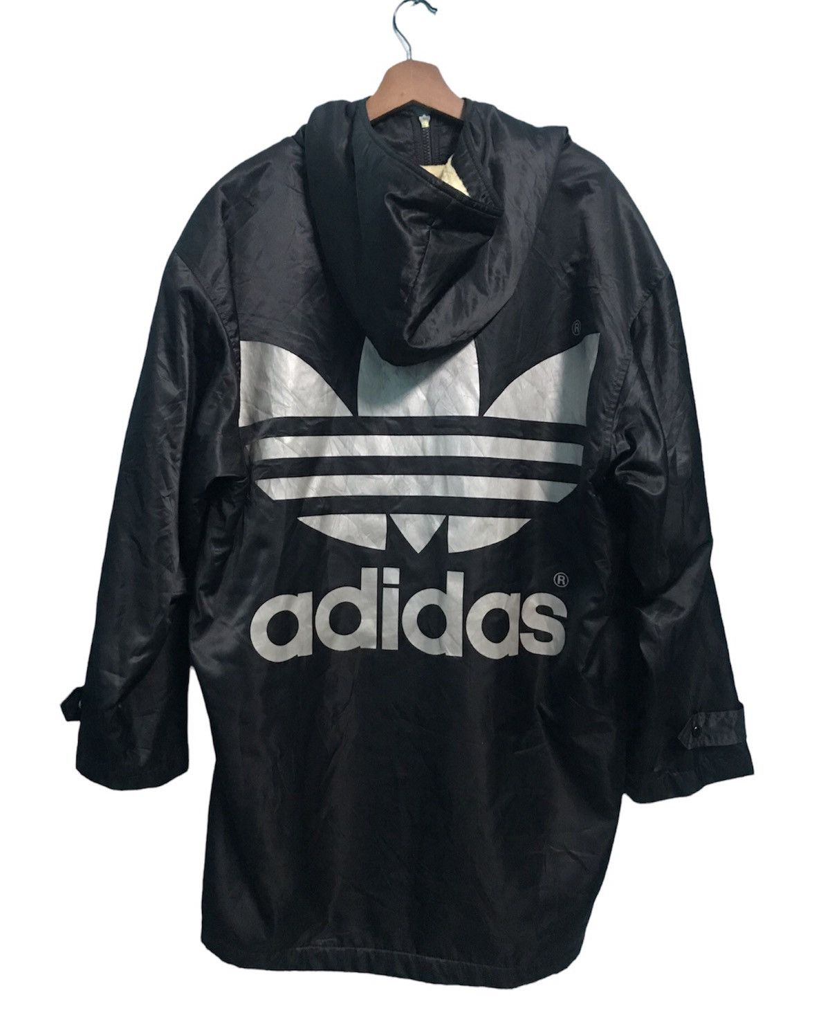 Vintage Vintage Adidas Big Logo Coach Parka Hoodie Long Jacket wear Size US L / EU 52-54 / 3 - 2 Thumbnail