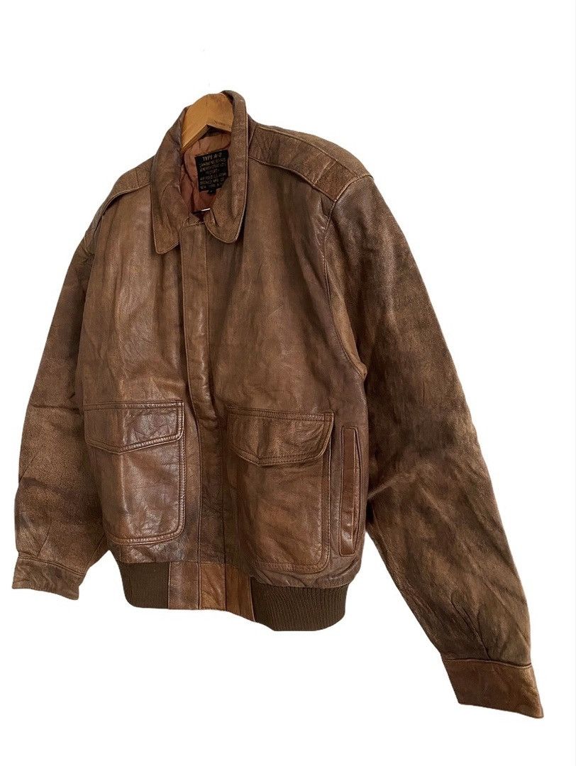 Vintage Type A-2 AIR For US Army Leather Jacket rare