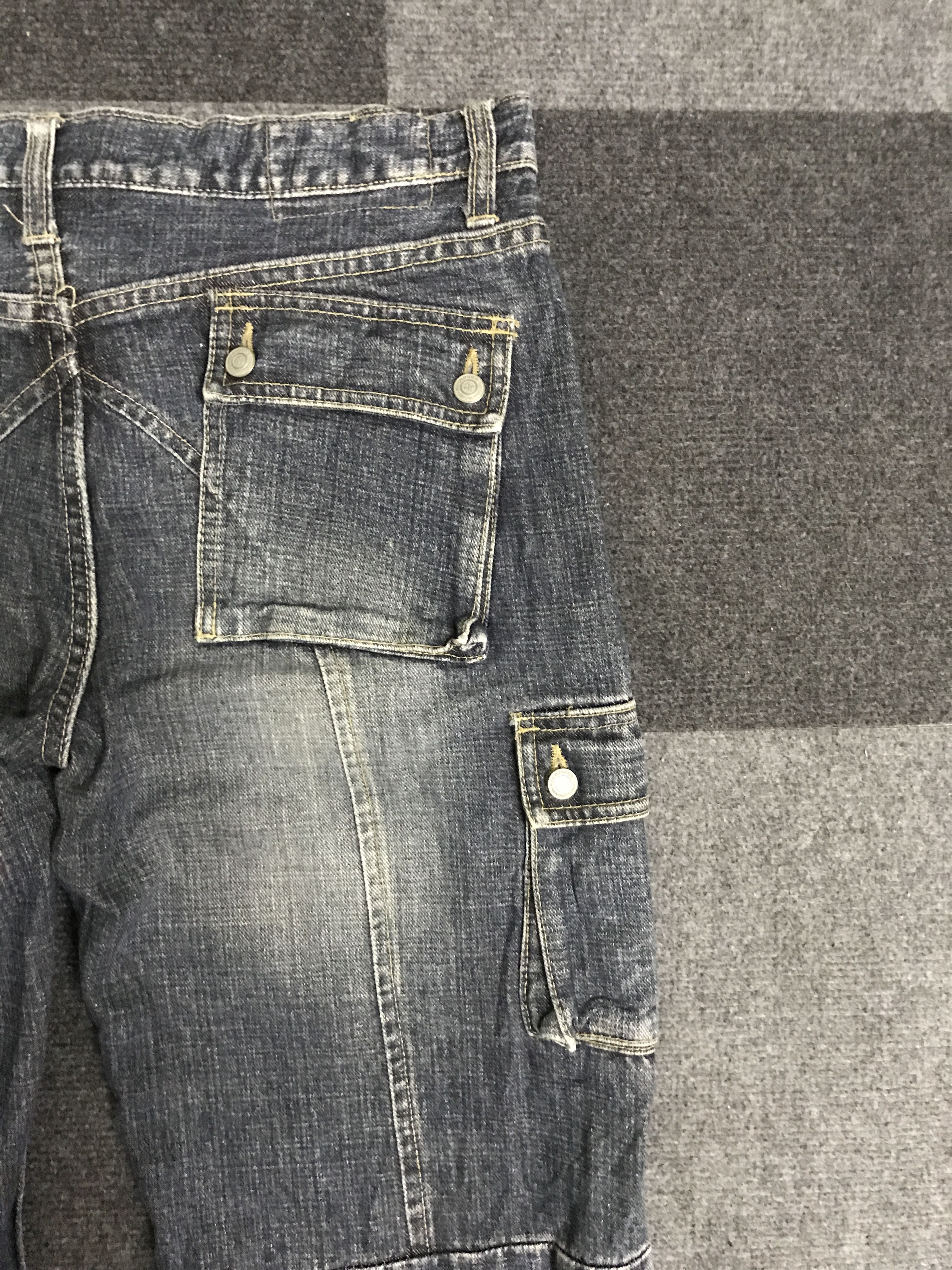 Japanese Brand CP290 RUSH HOUR 7 Pockets Cargo Jeans Size US 35 - 10 Thumbnail