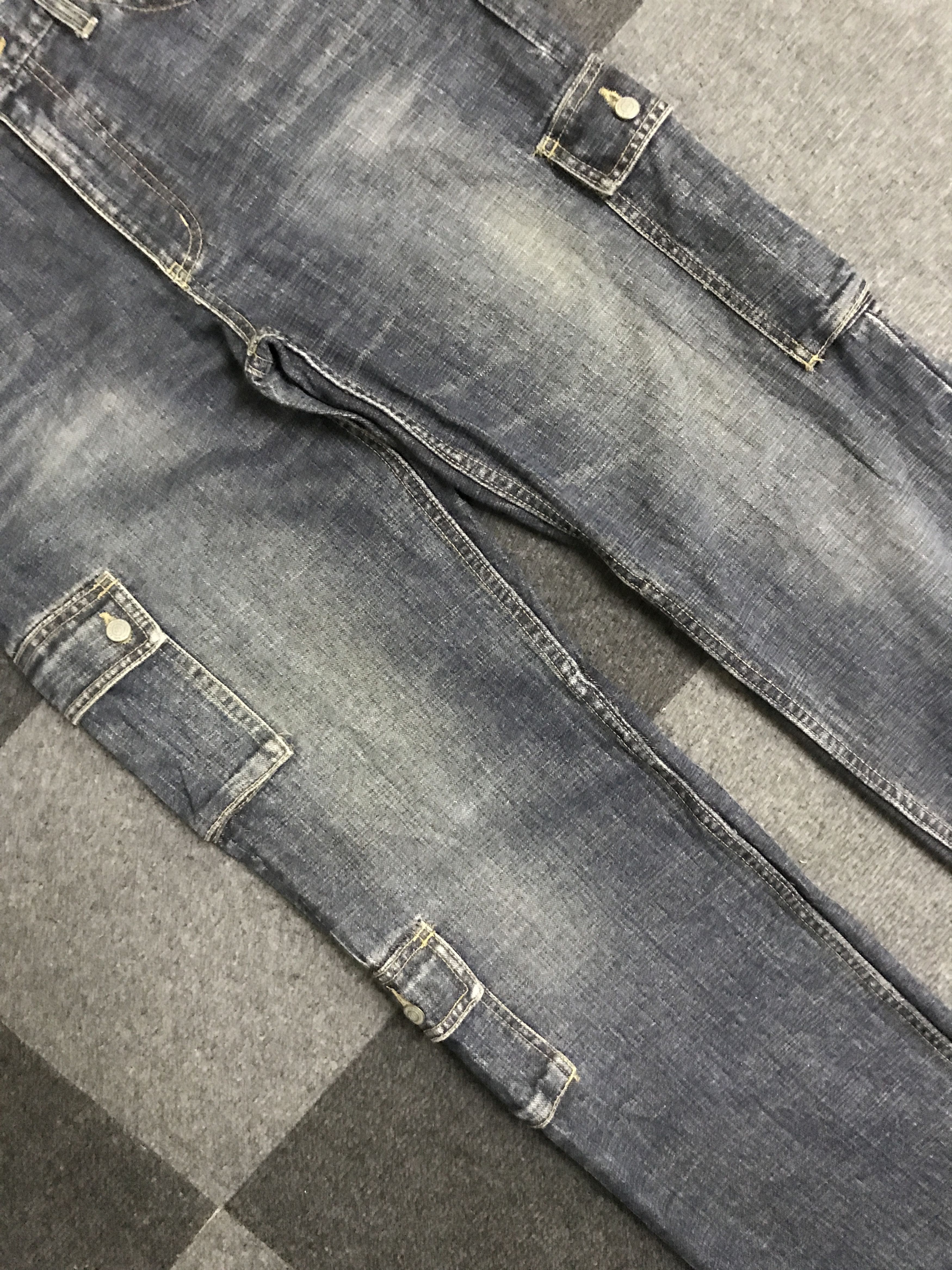 Japanese Brand CP290 RUSH HOUR 7 Pockets Cargo Jeans Size US 35 - 3 Thumbnail