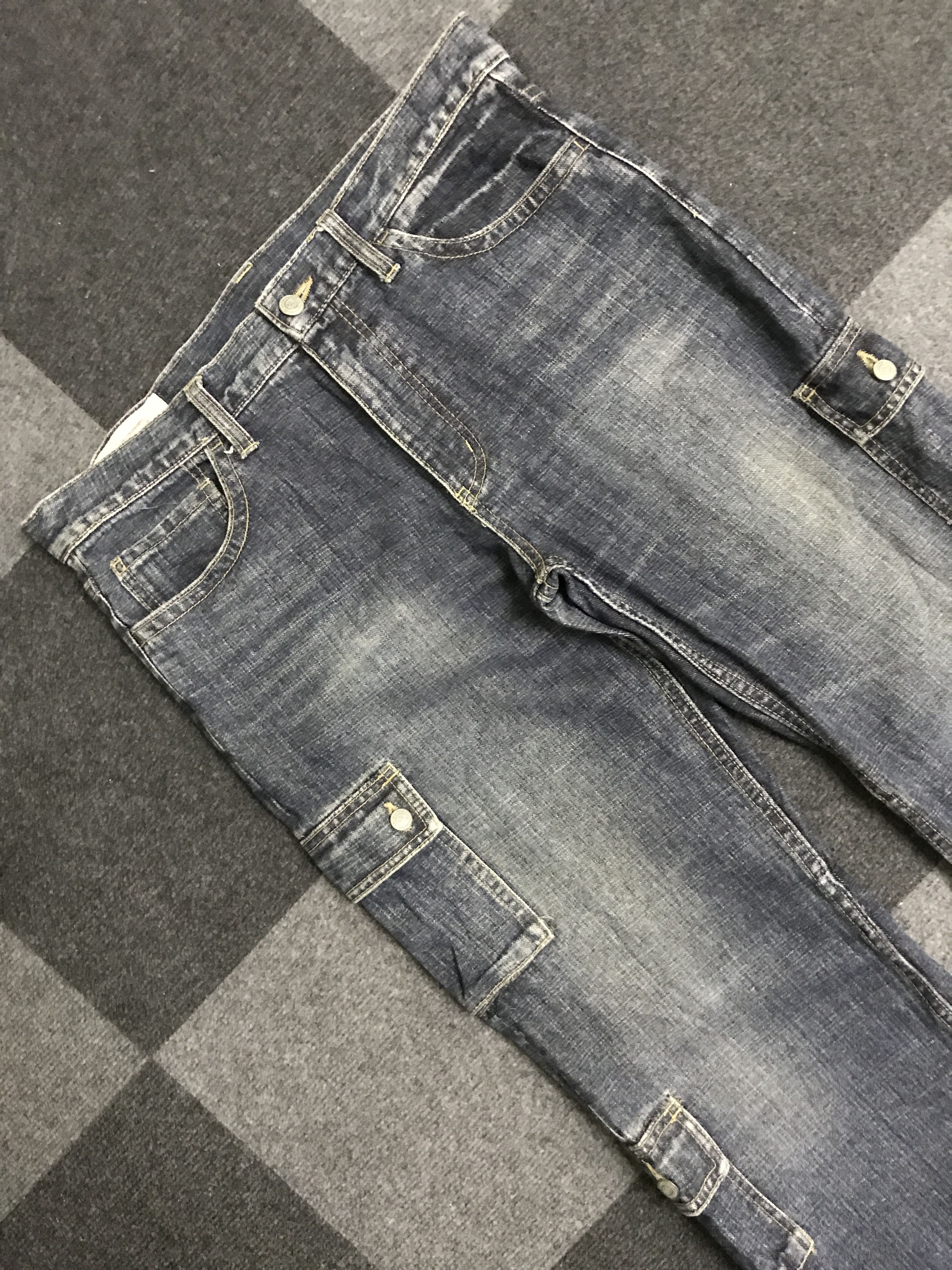 Japanese Brand CP290 RUSH HOUR 7 Pockets Cargo Jeans Size US 35 - 2 Thumbnail