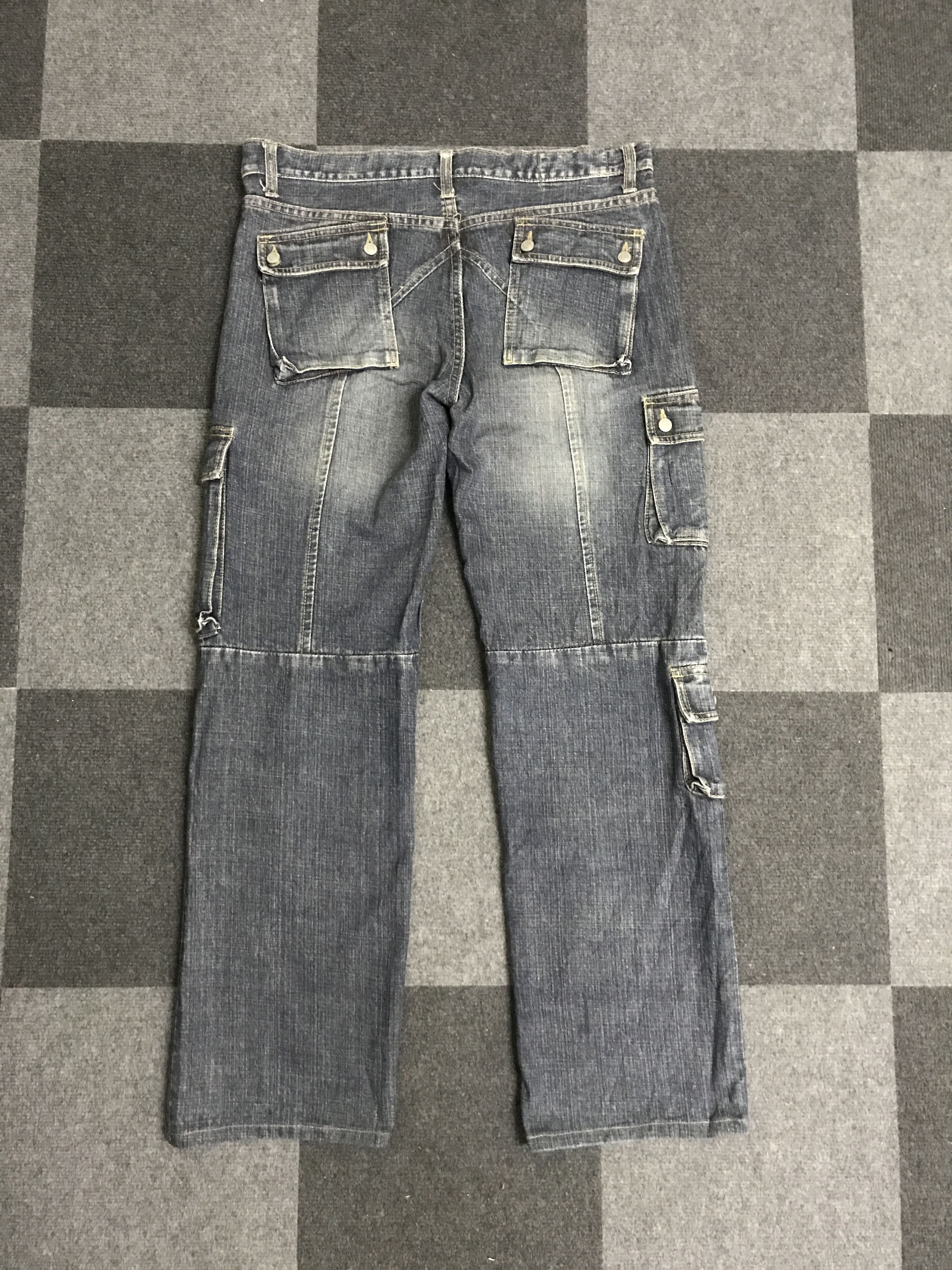 Japanese Brand CP290 RUSH HOUR 7 Pockets Cargo Jeans Size US 35 - 7 Thumbnail