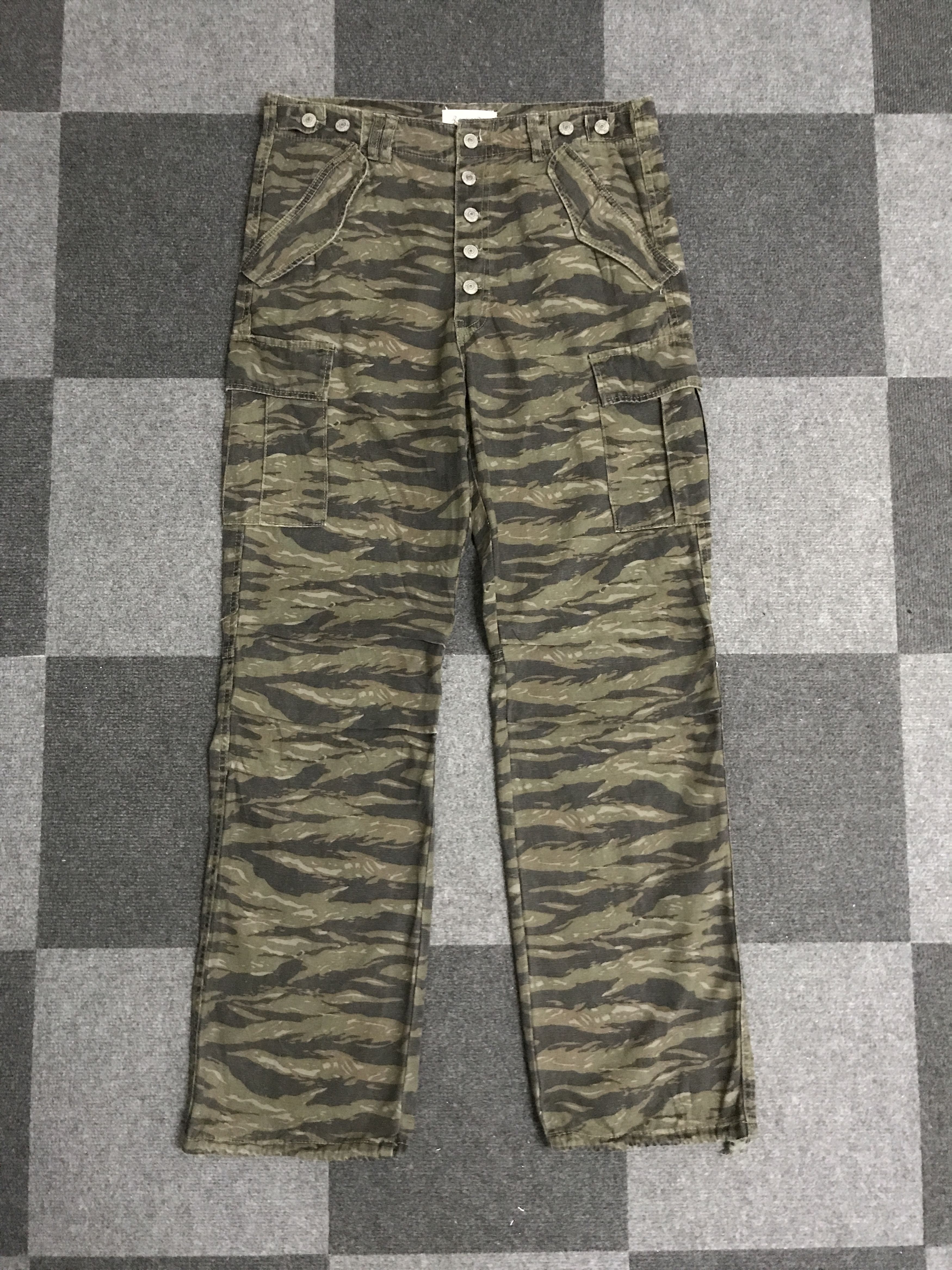 Japanese Brand CP291 Bond&Peace M65 Tiger Stripe Cargo Pant Size US 33 - 3 Thumbnail