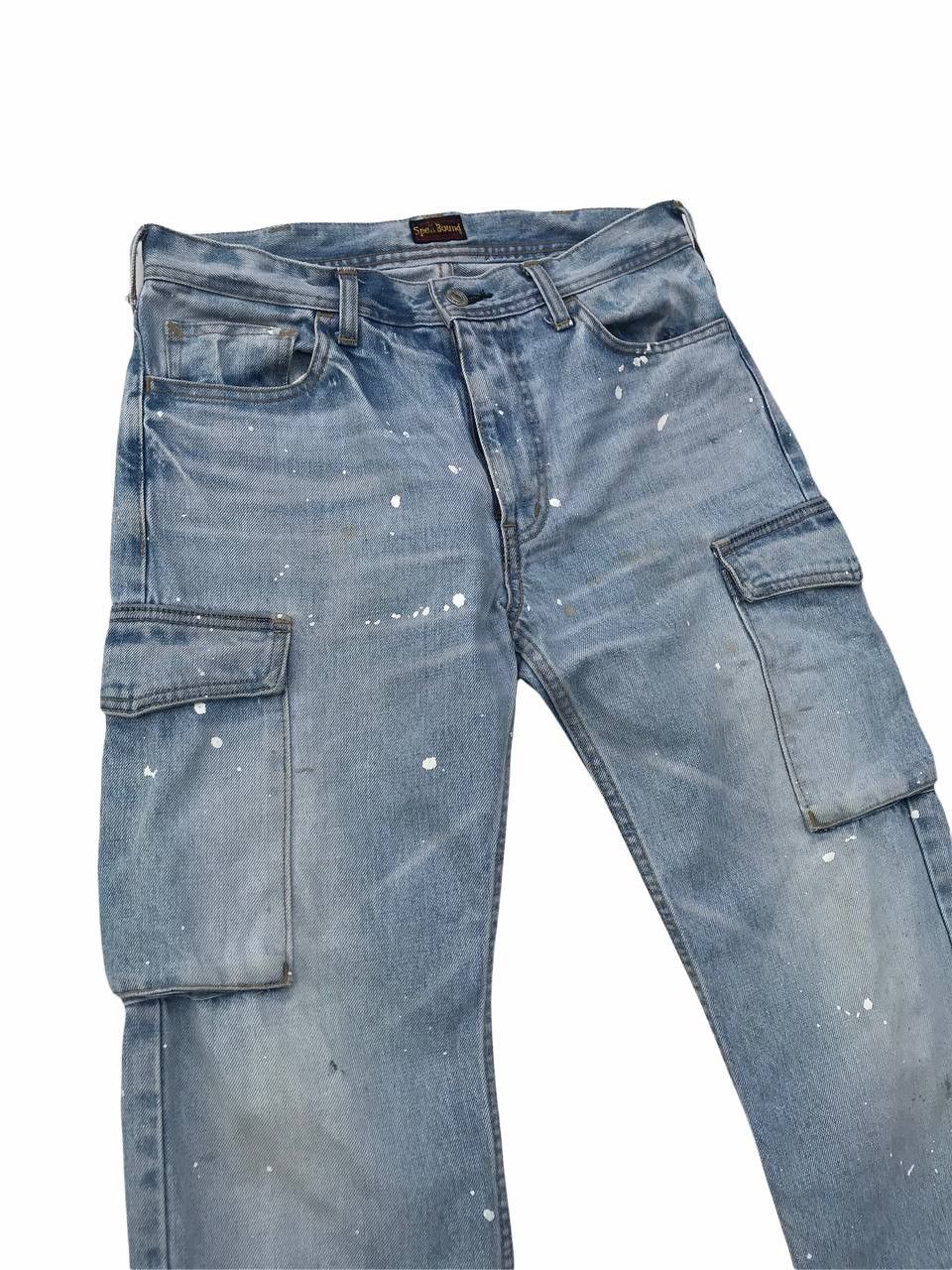 Spellbound Spellbound Japan Paint Splatter Cargo Denim Pants Size US 29 - 4 Thumbnail