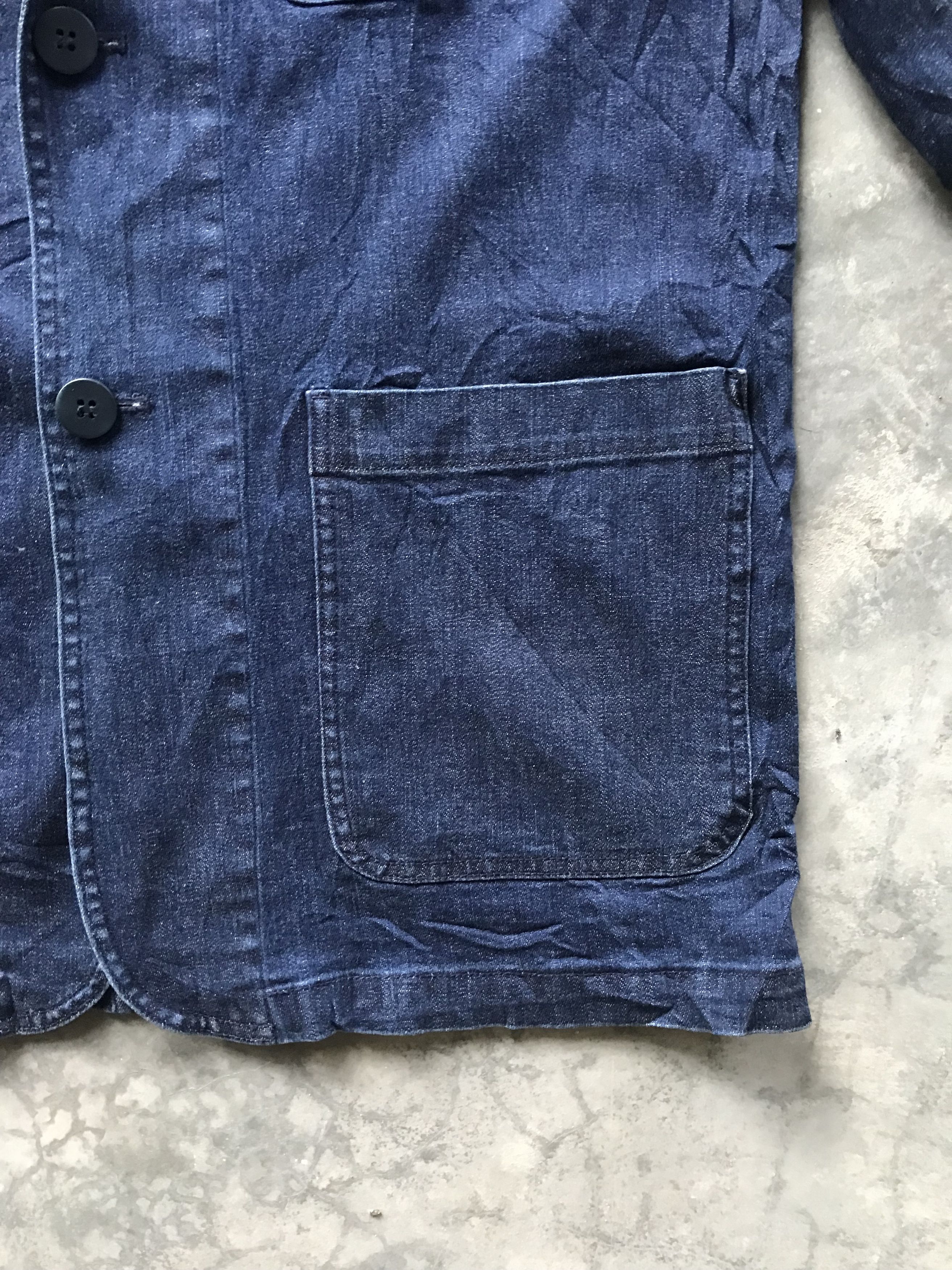 Indigo NAVY BLUE Japan Indigo Stretchable Chore Jacket Size US M / EU 48-50 / 2 - 7 Thumbnail