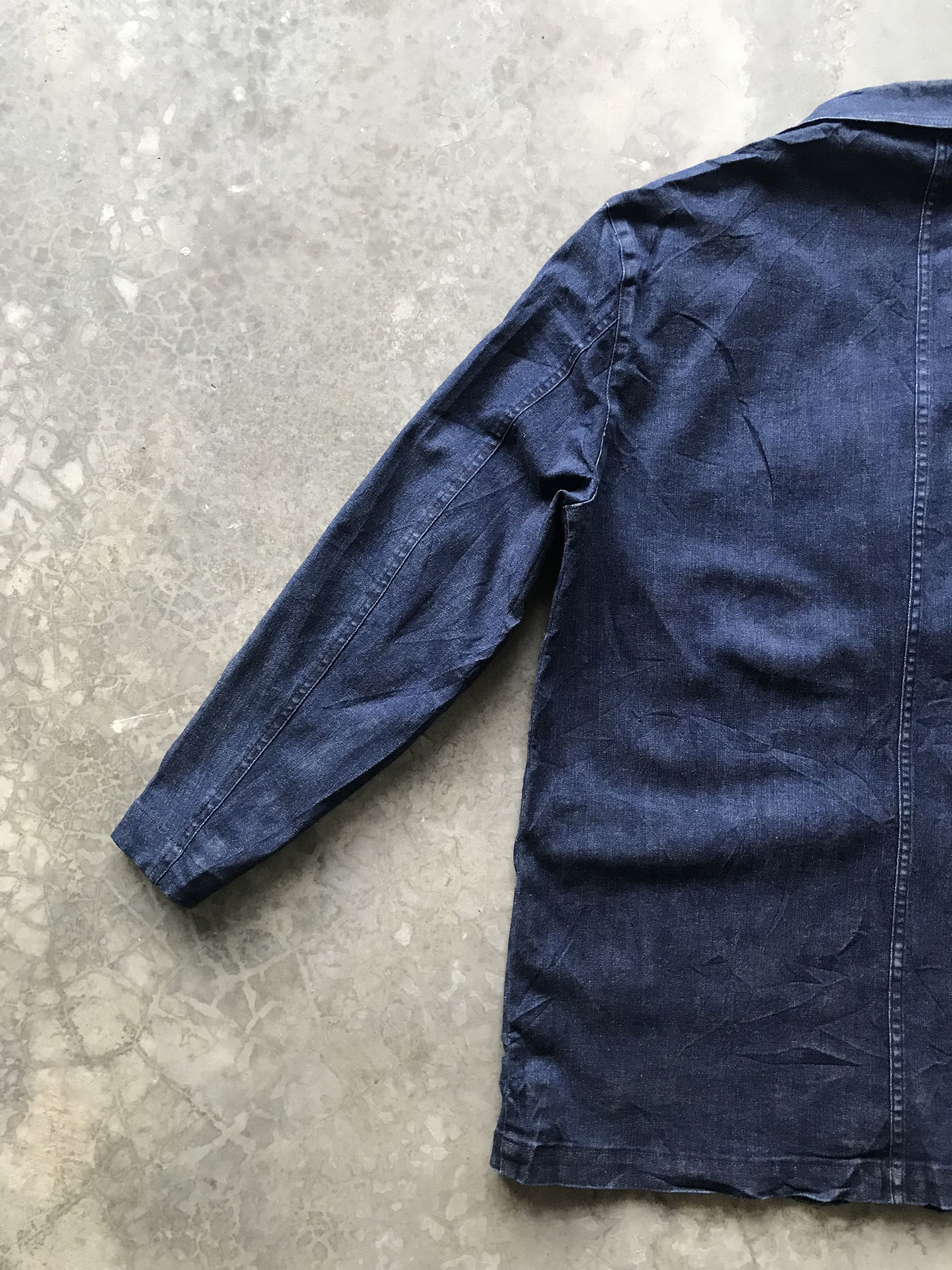 Indigo NAVY BLUE Japan Indigo Stretchable Chore Jacket Size US M / EU 48-50 / 2 - 10 Thumbnail