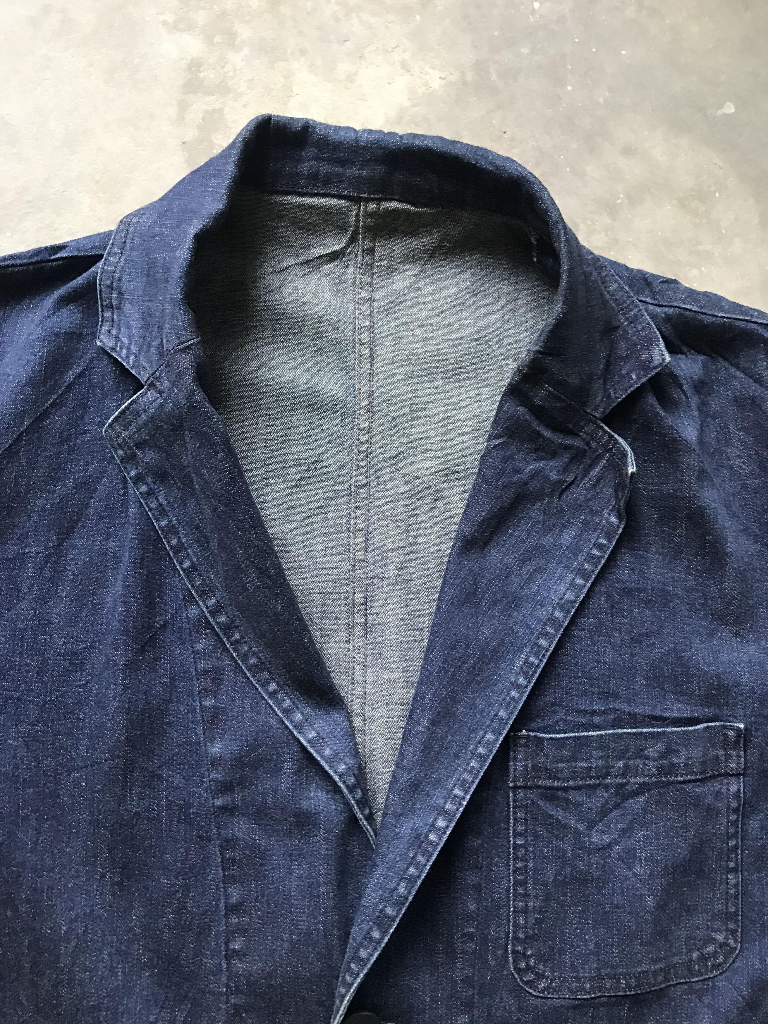 Indigo NAVY BLUE Japan Indigo Stretchable Chore Jacket Size US M / EU 48-50 / 2 - 6 Thumbnail