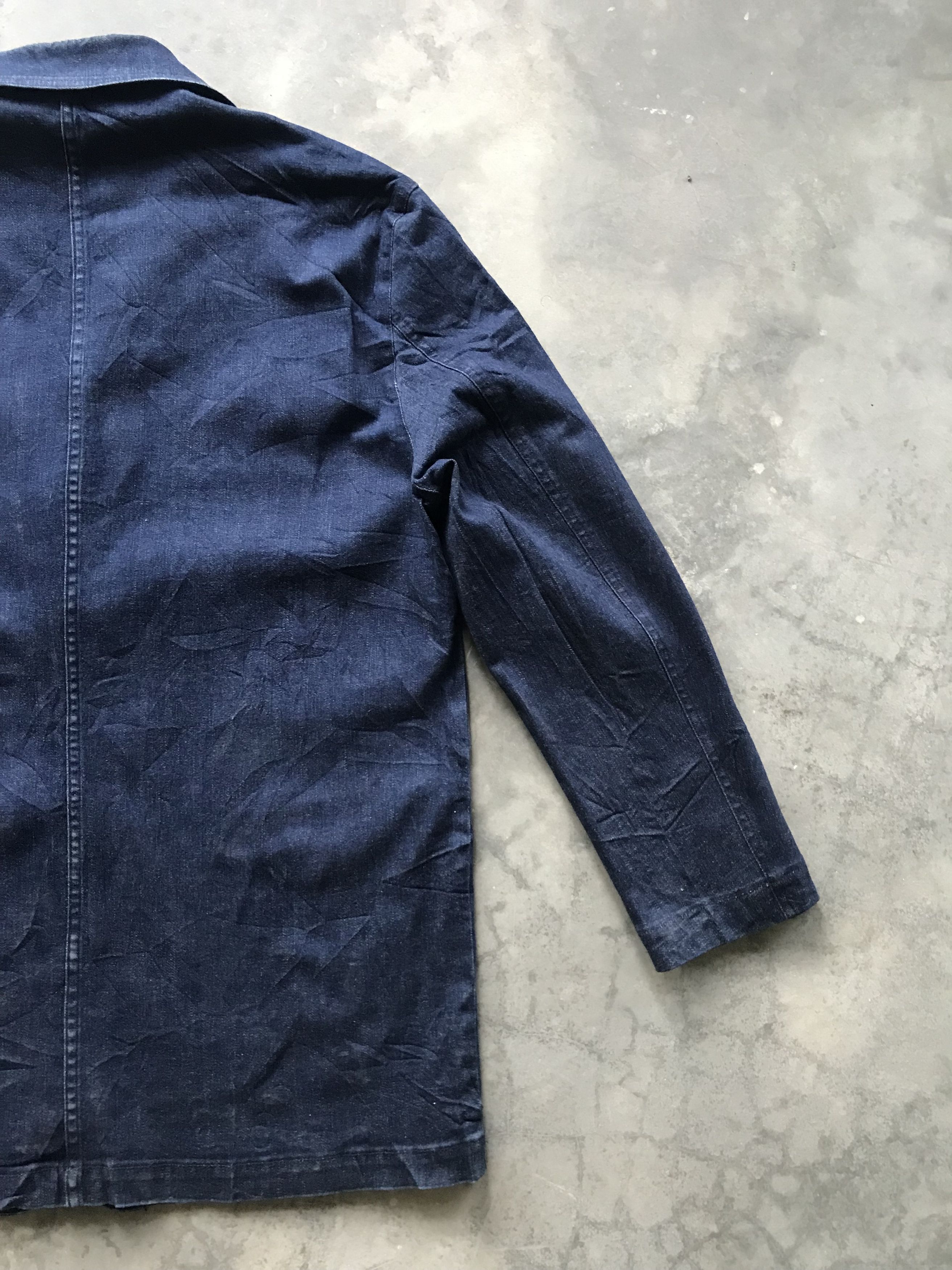 Indigo NAVY BLUE Japan Indigo Stretchable Chore Jacket Size US M / EU 48-50 / 2 - 11 Thumbnail