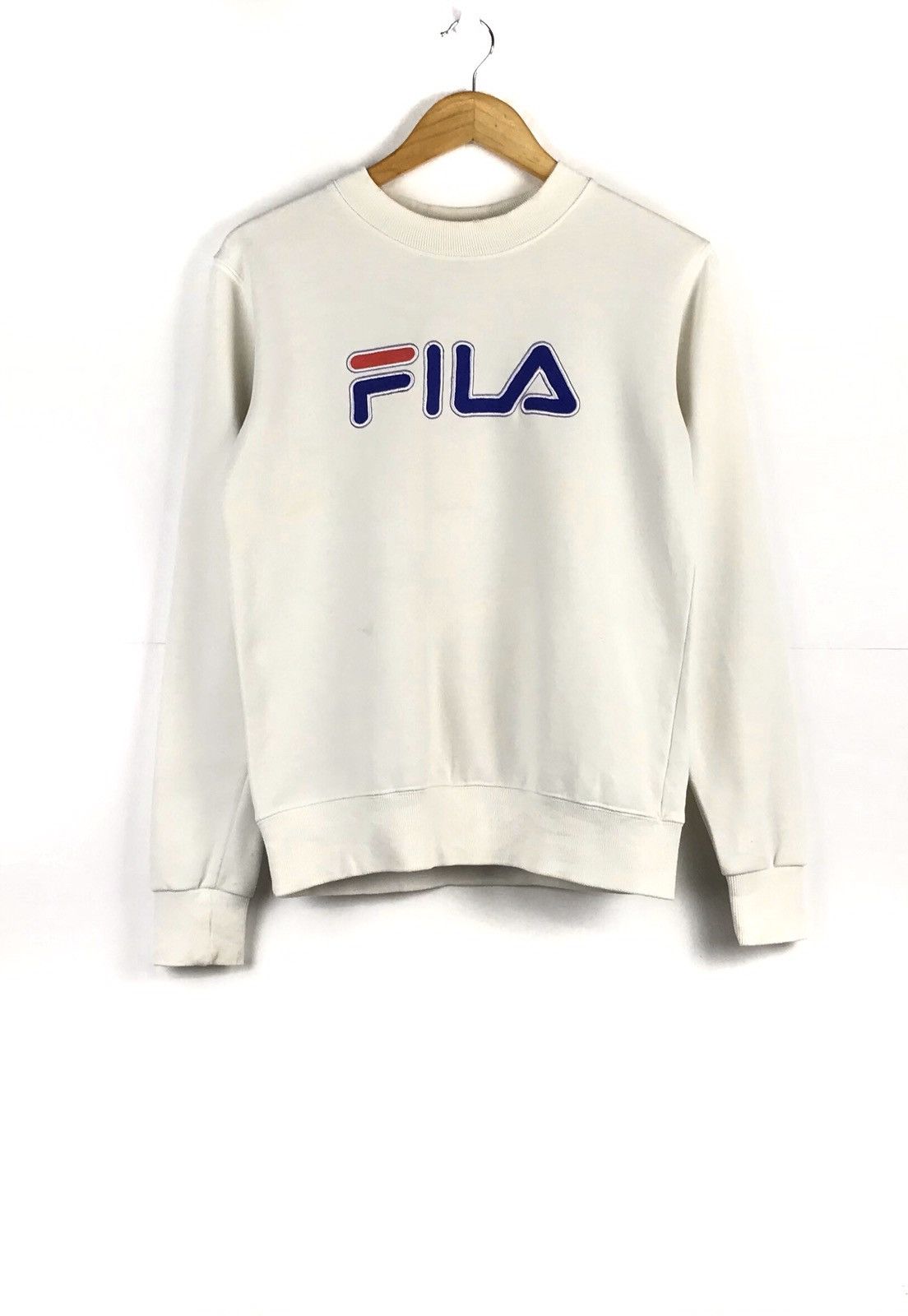 Fila Vintage Fila Spellout Medium Size White Colour Sweatshirt Size US M / EU 48-50 / 2 - 1 Thumbnail