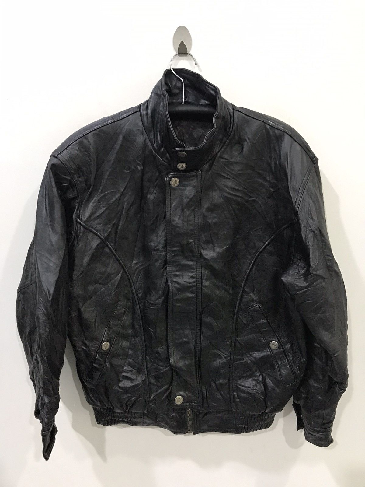 Genuine Leather DOUGLE By Ginza Yamatagaya Japan Designer Leather Jacket Size US L / EU 52-54 / 3 - 1 Thumbnail