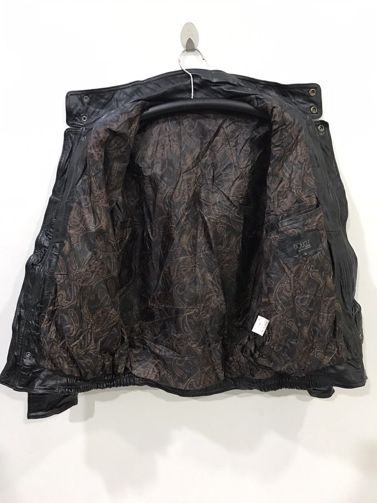 Genuine Leather DOUGLE By Ginza Yamatagaya Japan Designer Leather Jacket Size US L / EU 52-54 / 3 - 11 Thumbnail
