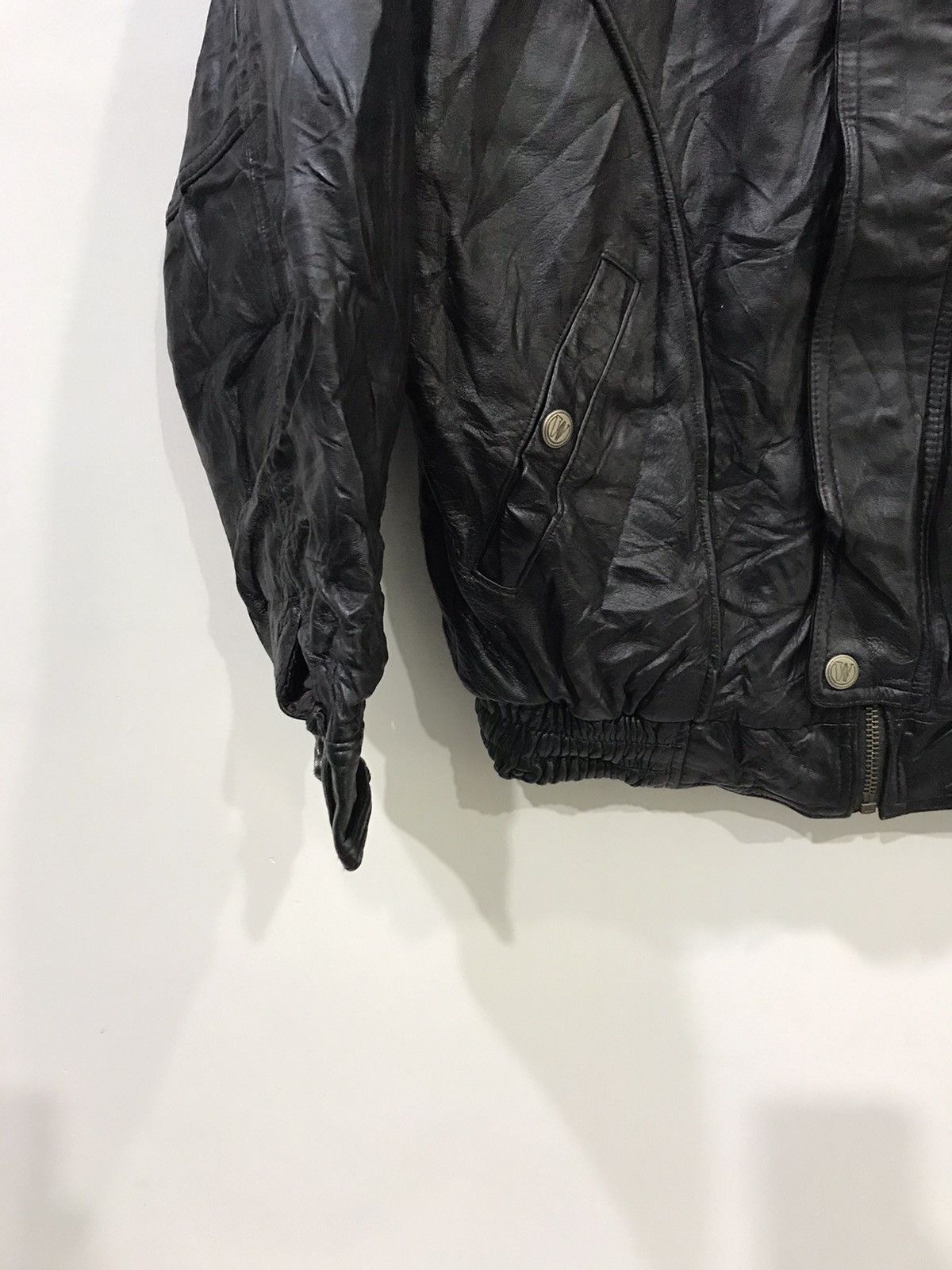 Genuine Leather DOUGLE By Ginza Yamatagaya Japan Designer Leather Jacket Size US L / EU 52-54 / 3 - 5 Thumbnail