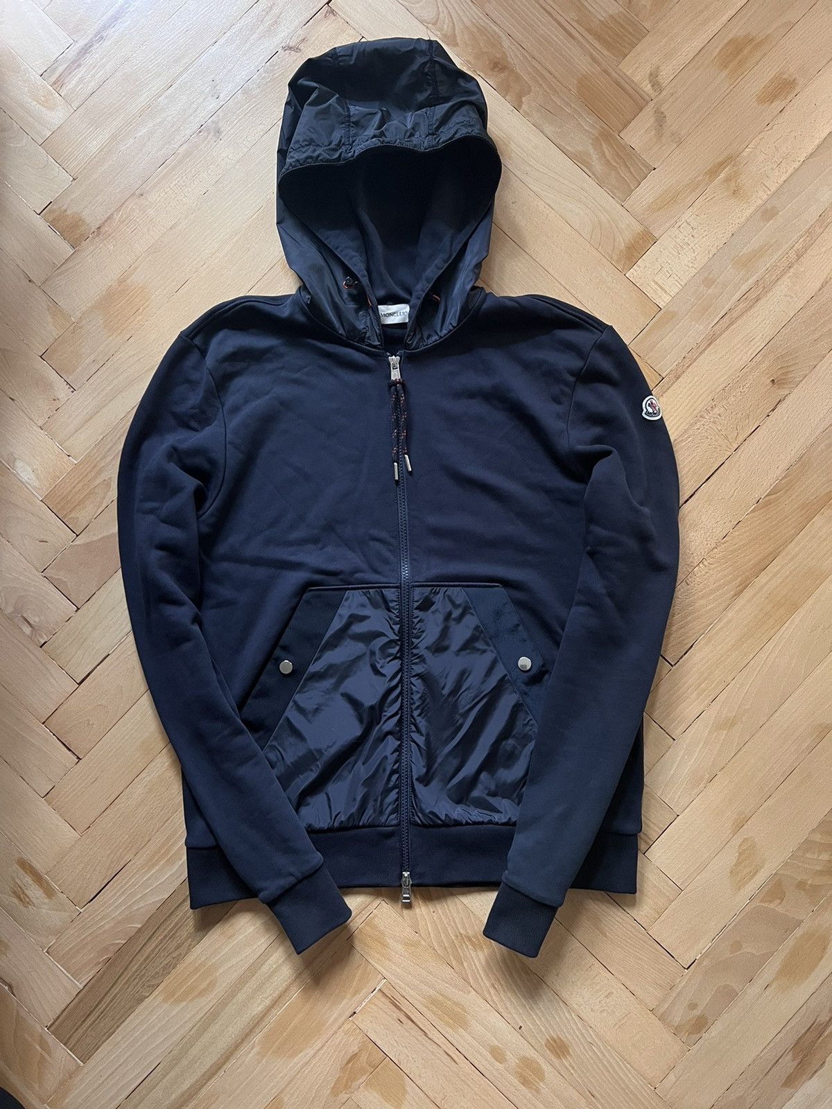 Moncler Moncler Hoodie Zip Nylon Hood Size US M / EU 48-50 / 2 - 1 Thumbnail