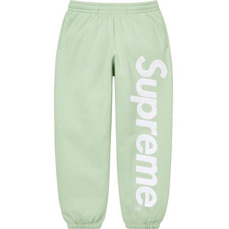 Supreme Supreme Satin Appliqué Sweatpant - Mint - XL | Grailed