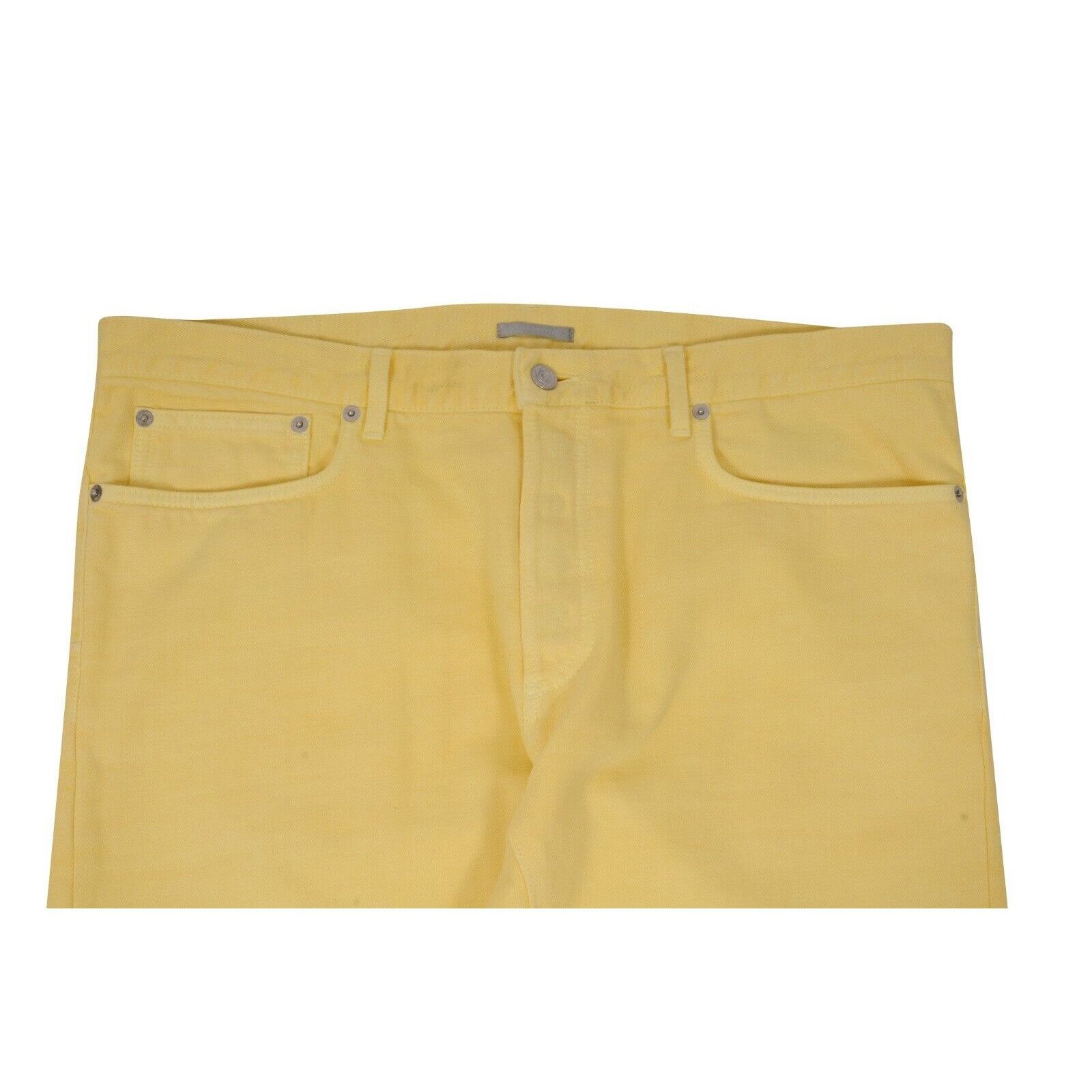 Dior Yellow Slim Fit Denim Jeans - 01208 Size US 36 / EU 52 - 4 Thumbnail