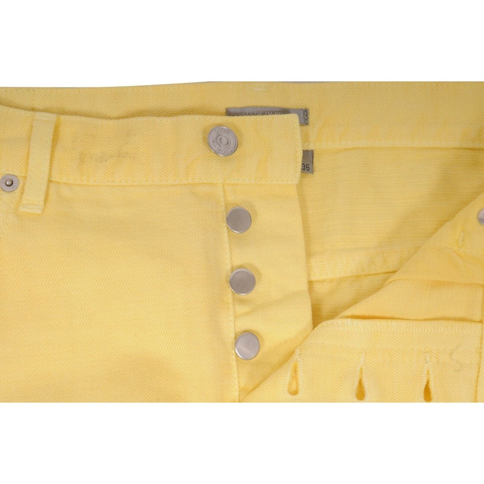 Dior Yellow Slim Fit Denim Jeans - 01208 Size US 36 / EU 52 - 9 Thumbnail