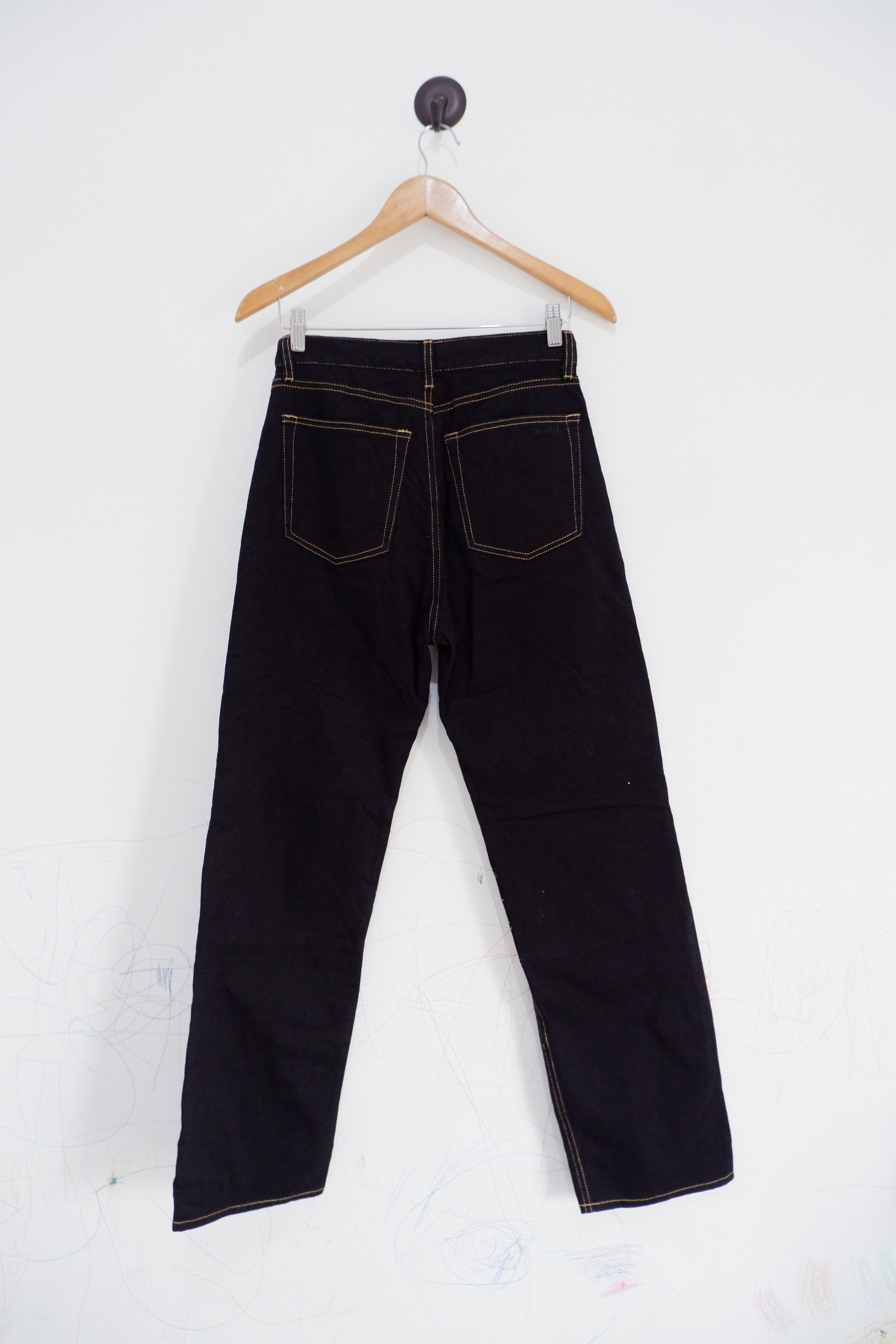 Hysteric Glamour Vintage X-Girl Contrast Stitch Double Knee Jeans Size US 28 / EU 44 - 2 Thumbnail