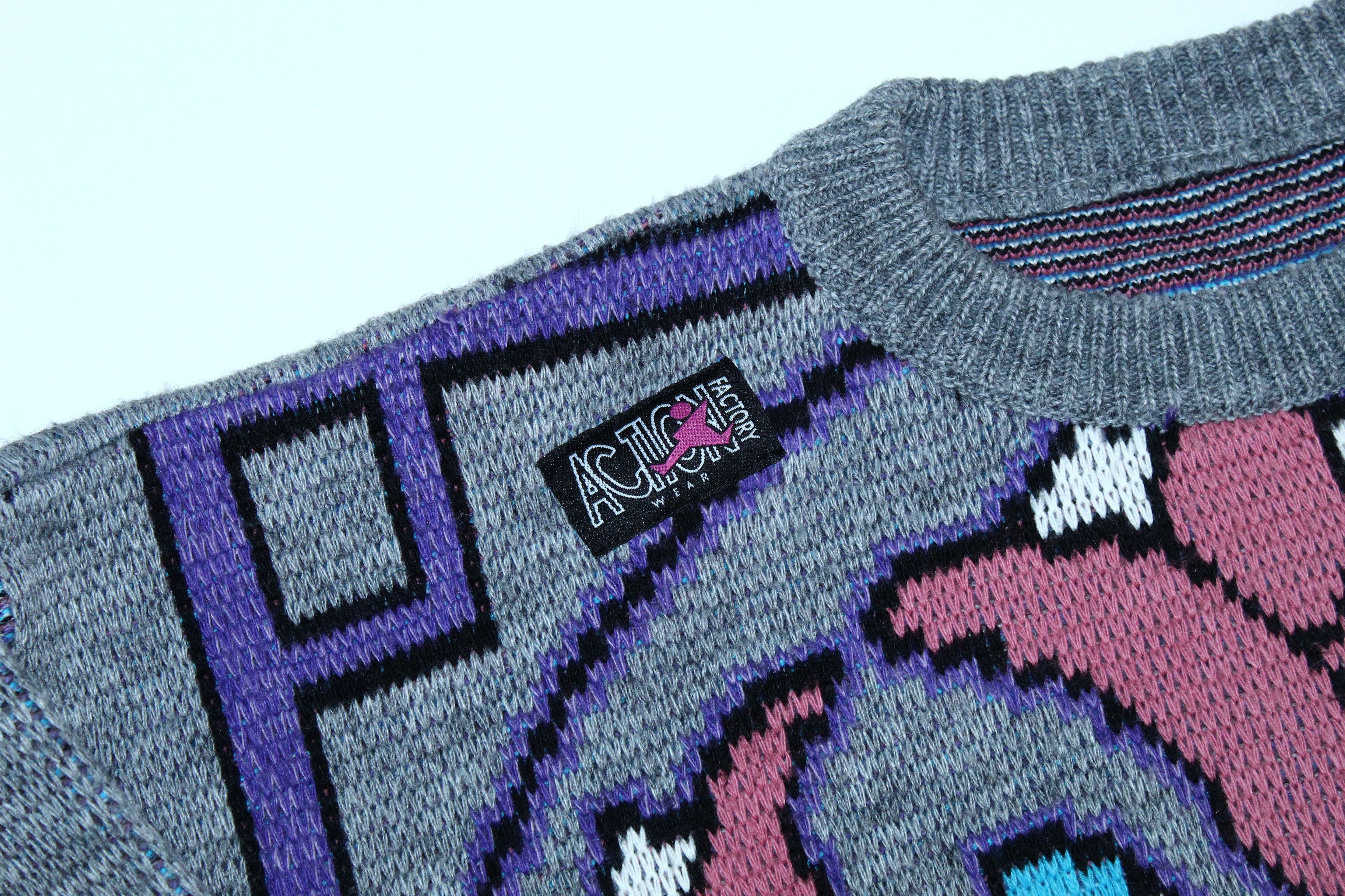 Other VTG🔥80's Action Factory Wear Jacquard Baggy Sweater Size US M / EU 48-50 / 2 - 5 Thumbnail