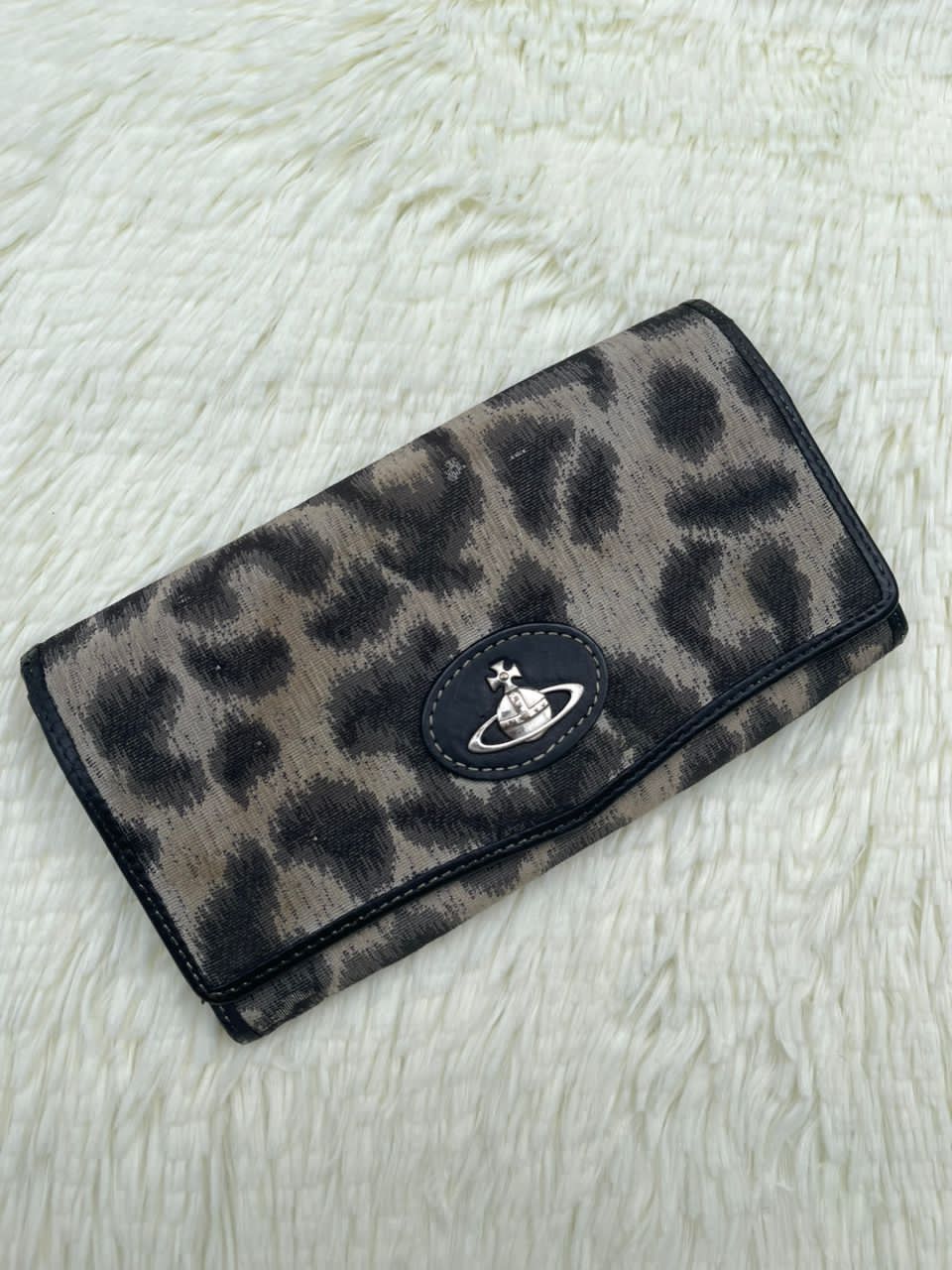 Vintage × Vivienne Westwood Vivienne Westwood Leopard Flap Orb Long Wallet Size ONE SIZE - 1 Thumbnail