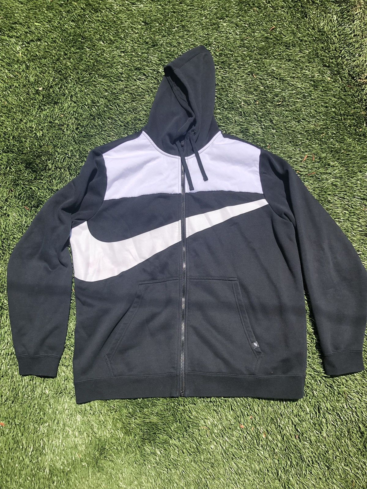 zip up nike hoodie black