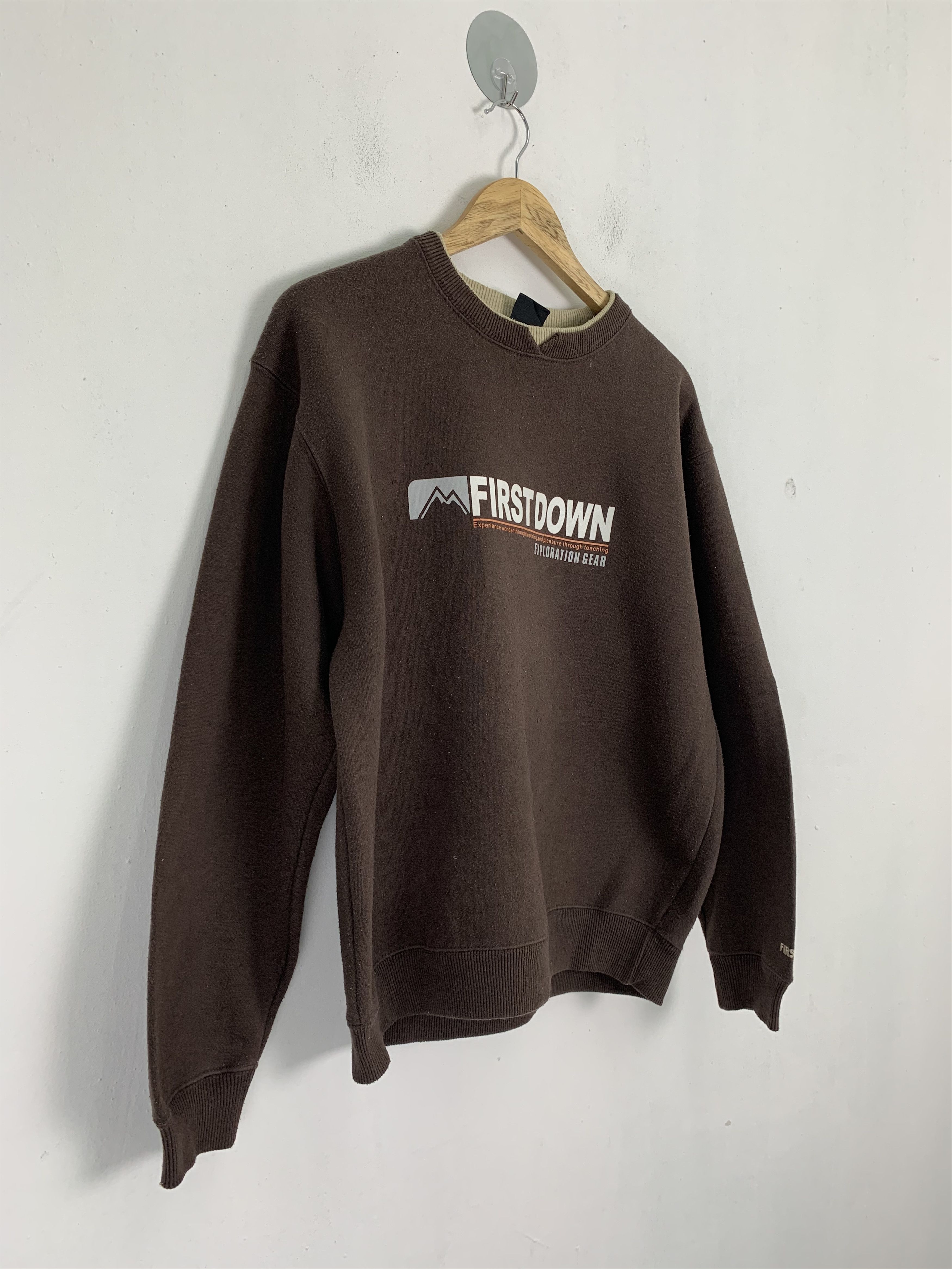 Japanese Brand Sweatshirts First Down Brown Streetwear Like Kanye West Size US M / EU 48-50 / 2 - 3 Thumbnail
