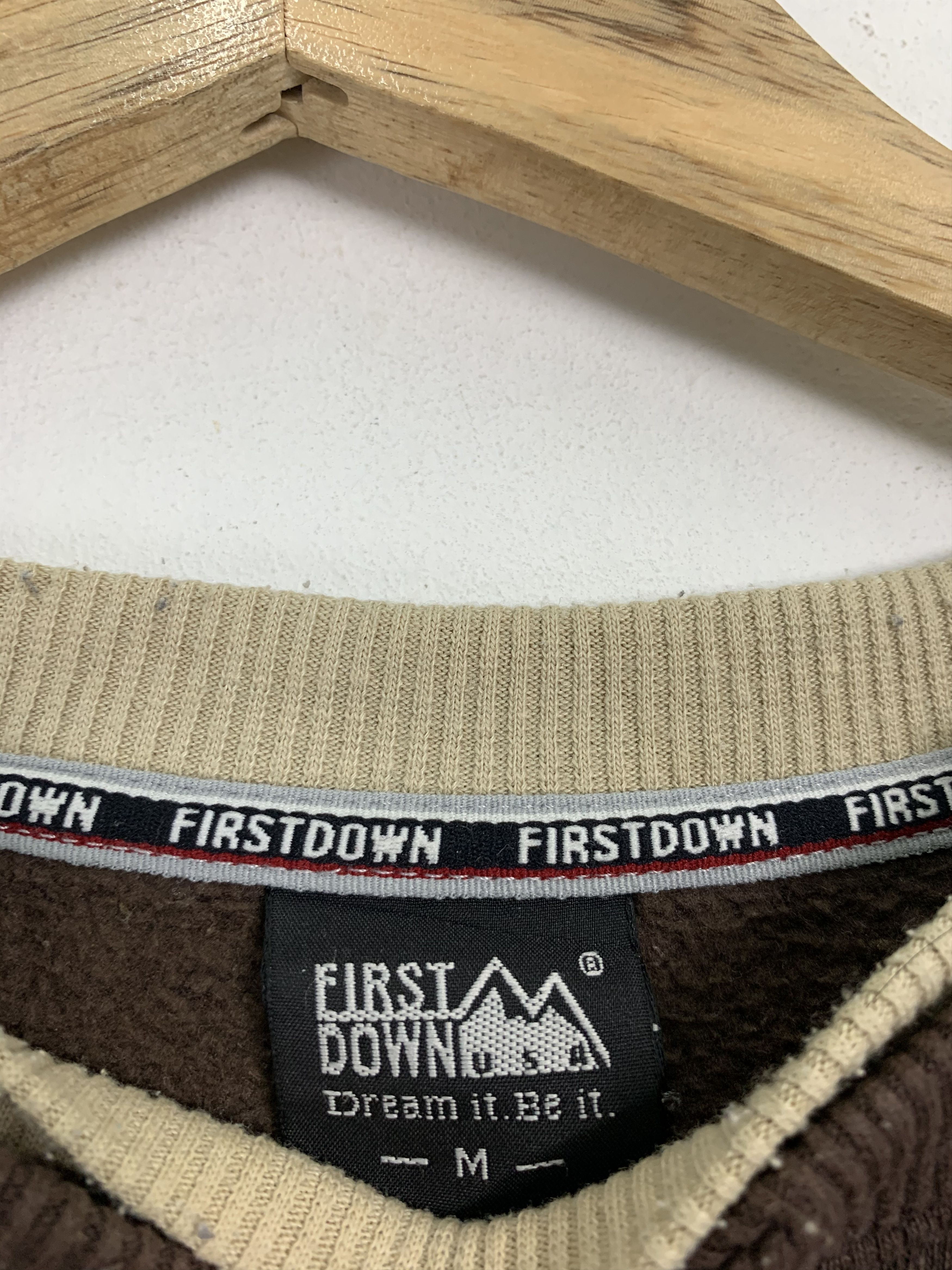 Japanese Brand Sweatshirts First Down Brown Streetwear Like Kanye West Size US M / EU 48-50 / 2 - 7 Thumbnail