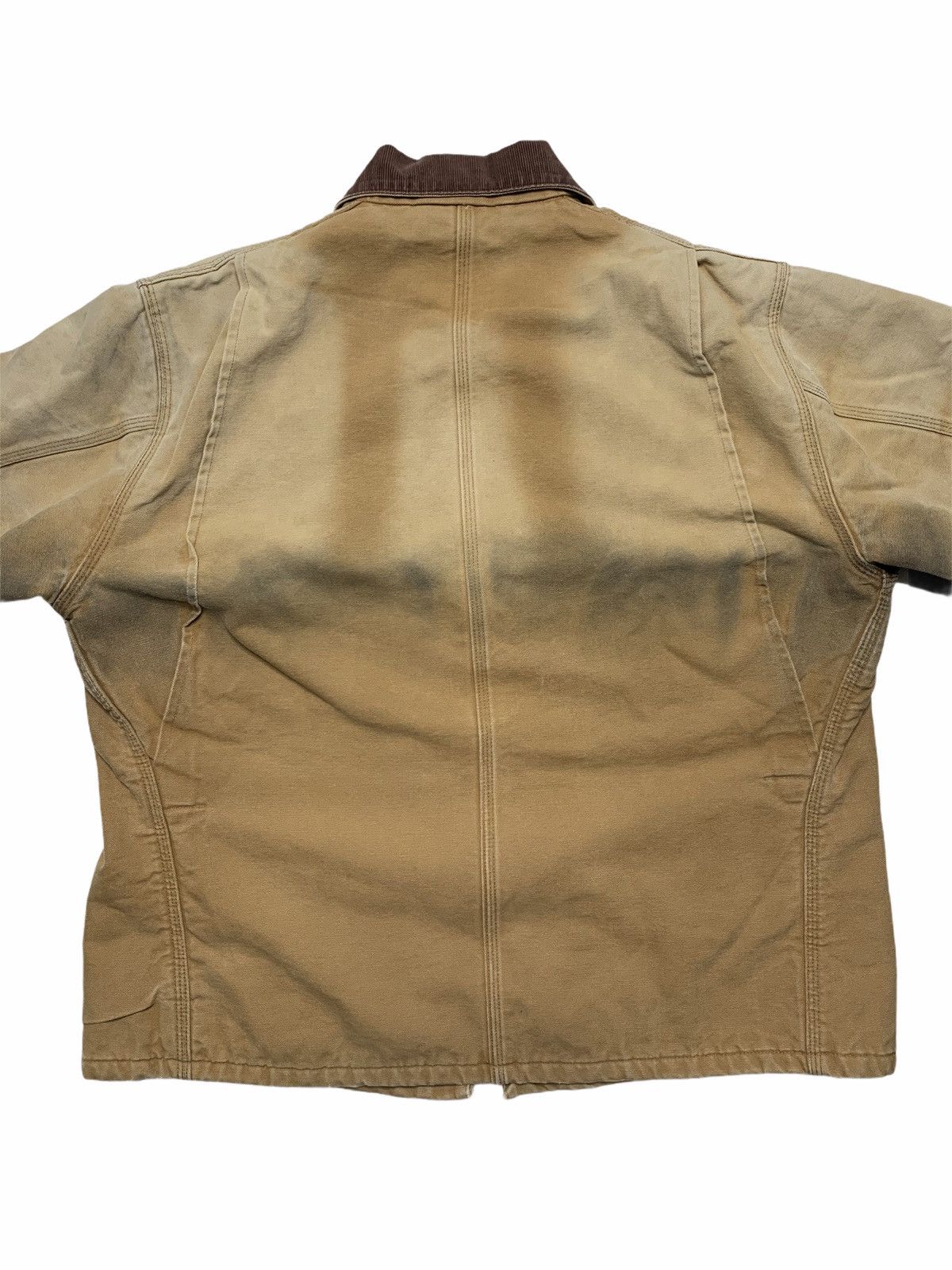 Carhartt 1980s Faded Khaki Blanket Lined Carhartt Chore Jacket Size US XL / EU 56 / 4 - 10 Thumbnail