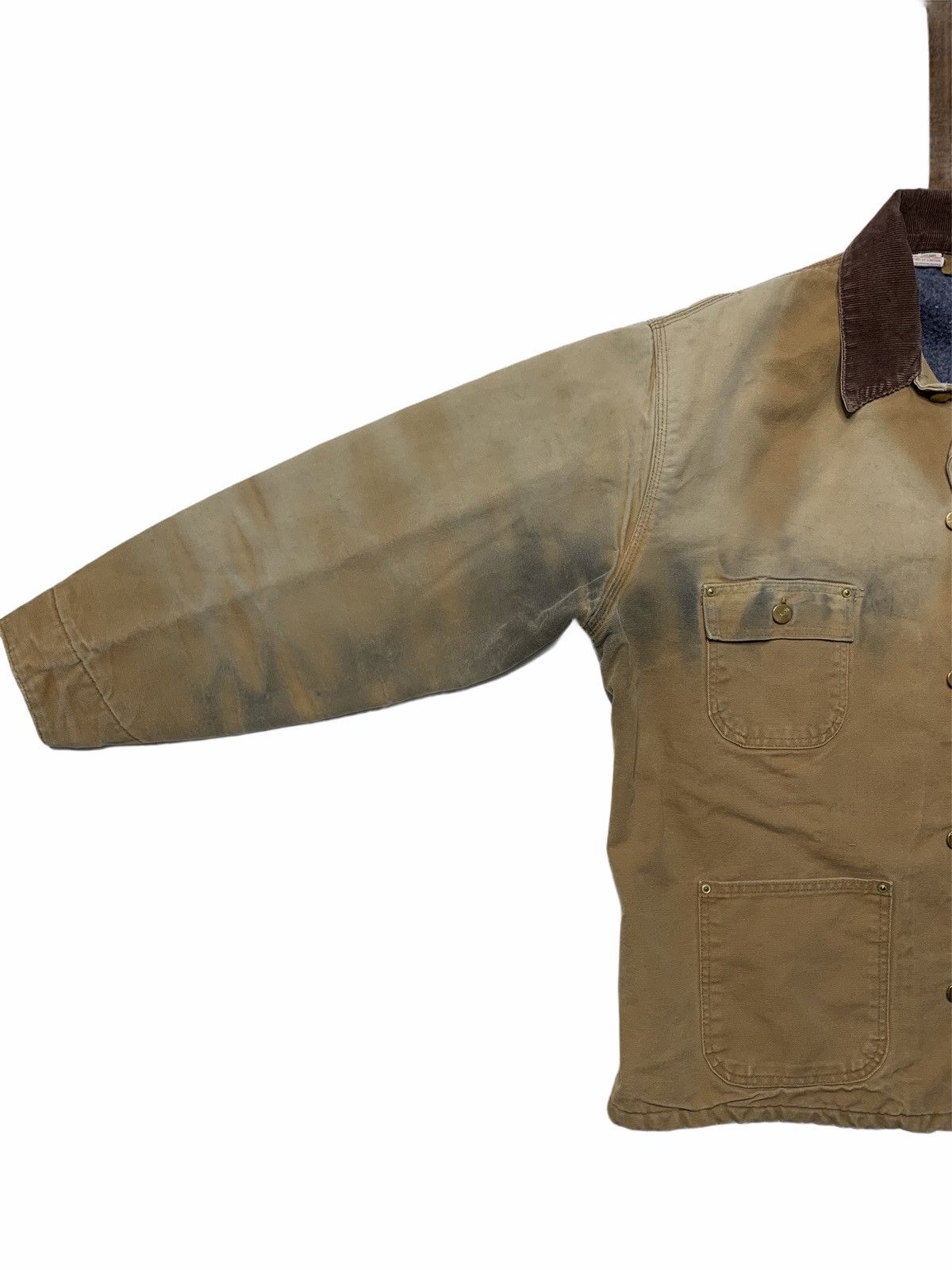 Carhartt 1980s Faded Khaki Blanket Lined Carhartt Chore Jacket Size US XL / EU 56 / 4 - 8 Thumbnail