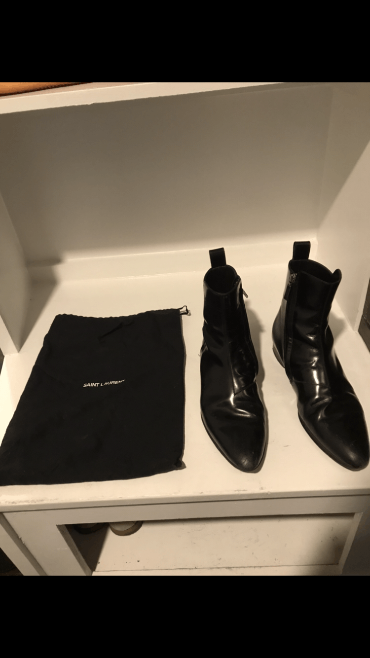 image of Saint Laurent Paris Saint Laurent Eli 25 Zip Boot Black Leather, Men's (Size 10)