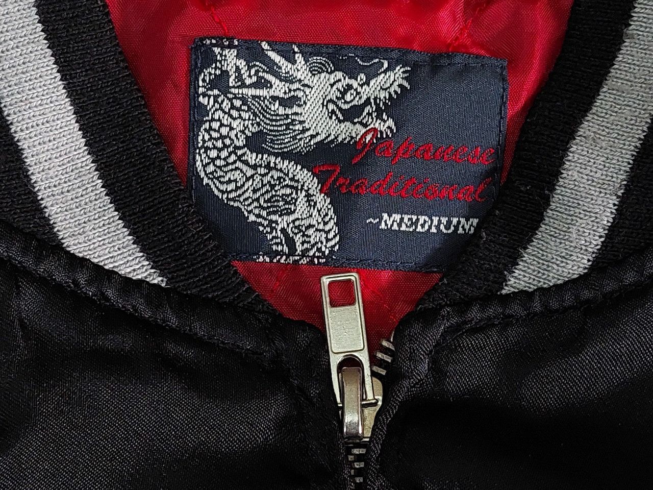 Vintage Sukajan Karakuri Jacket Koi Fish Embroidery Japan