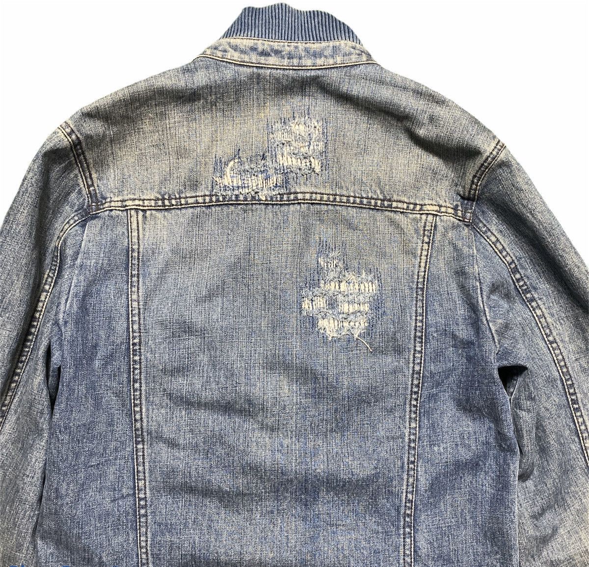 Dolce & Gabbana × Vintage Vintage Dolce & Gabbana D&G Distressed Denim Jacket Size US S / EU 44-46 / 1 - 4 Thumbnail