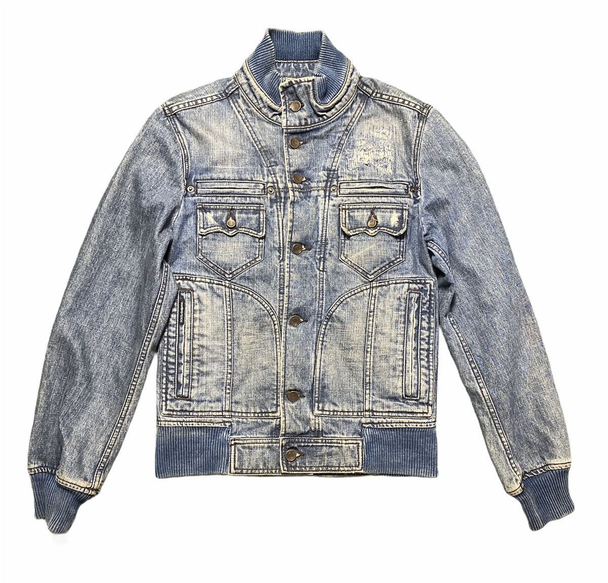 Dolce & Gabbana × Vintage Vintage Dolce & Gabbana D&G Distressed Denim Jacket Size US S / EU 44-46 / 1 - 1 Thumbnail