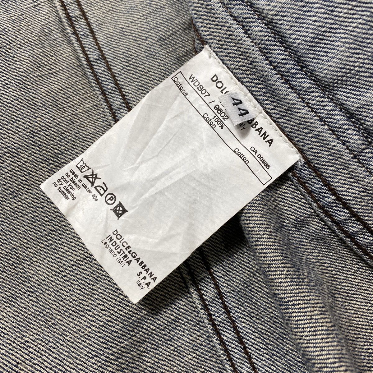 Dolce & Gabbana × Vintage Vintage Dolce & Gabbana D&G Distressed Denim Jacket Size US S / EU 44-46 / 1 - 14 Thumbnail